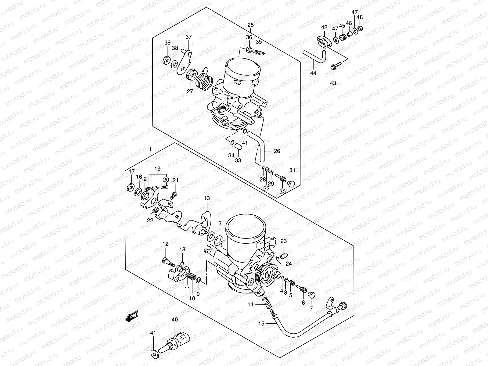 10A - THROTTLE BODY (MODEL W/X/Y/K1)