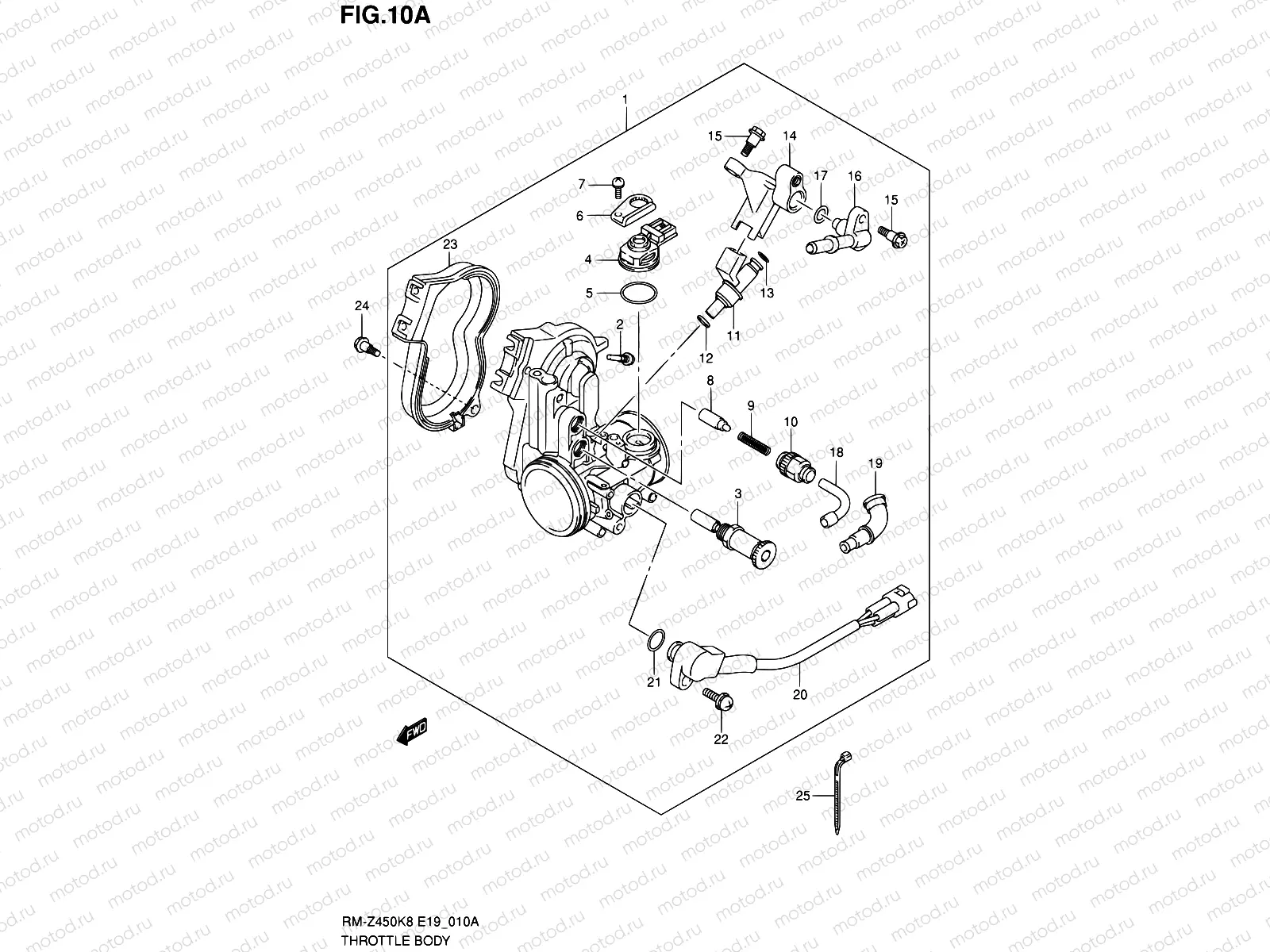 10A - THROTTLE BODY (RM-Z450L1)