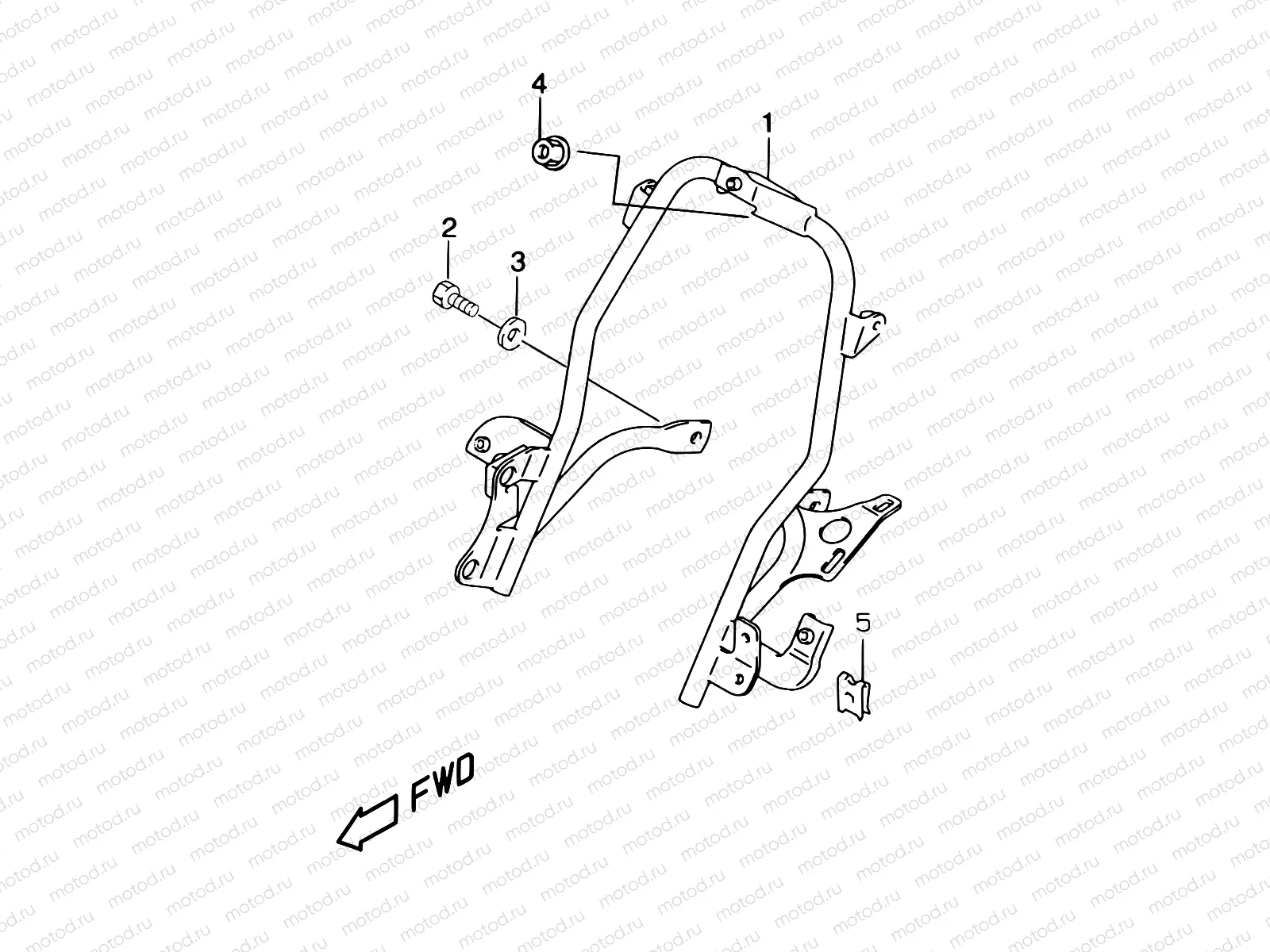 10B - BRACE, RADIATOR (MODEL AY50 K1)