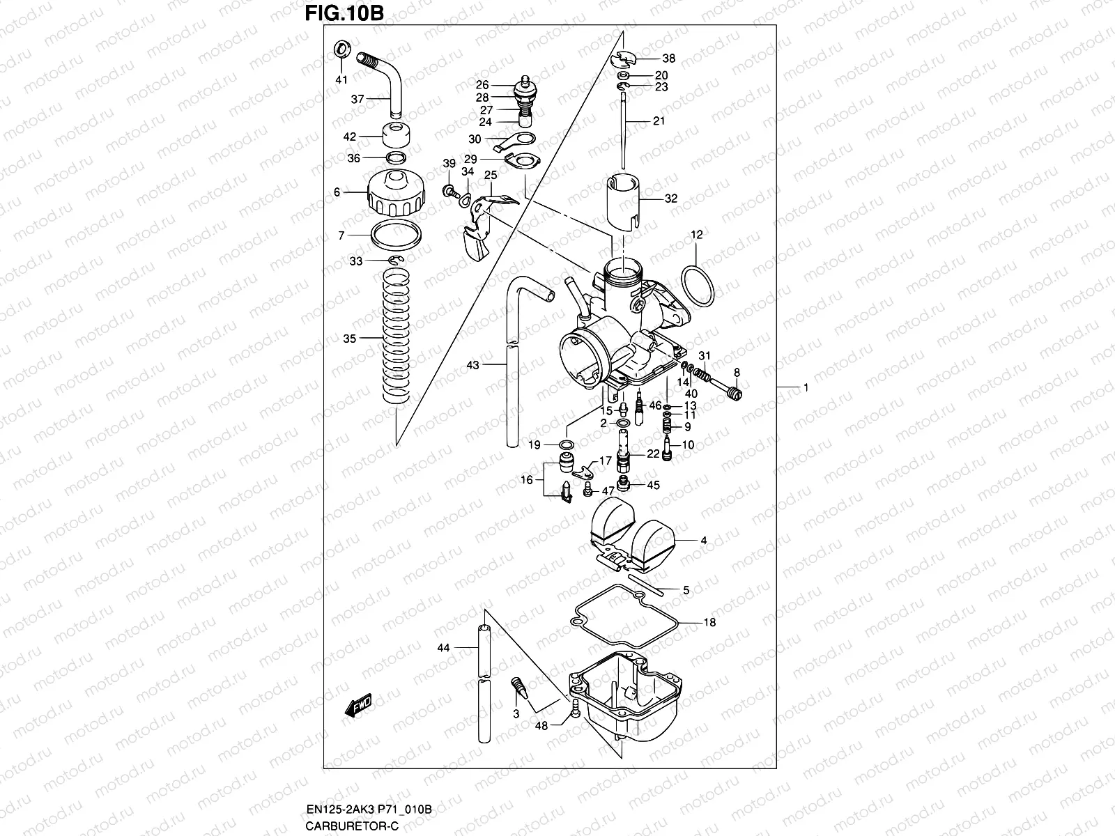 10B - CARBURETOR (EN125HUK4/HUZK6)