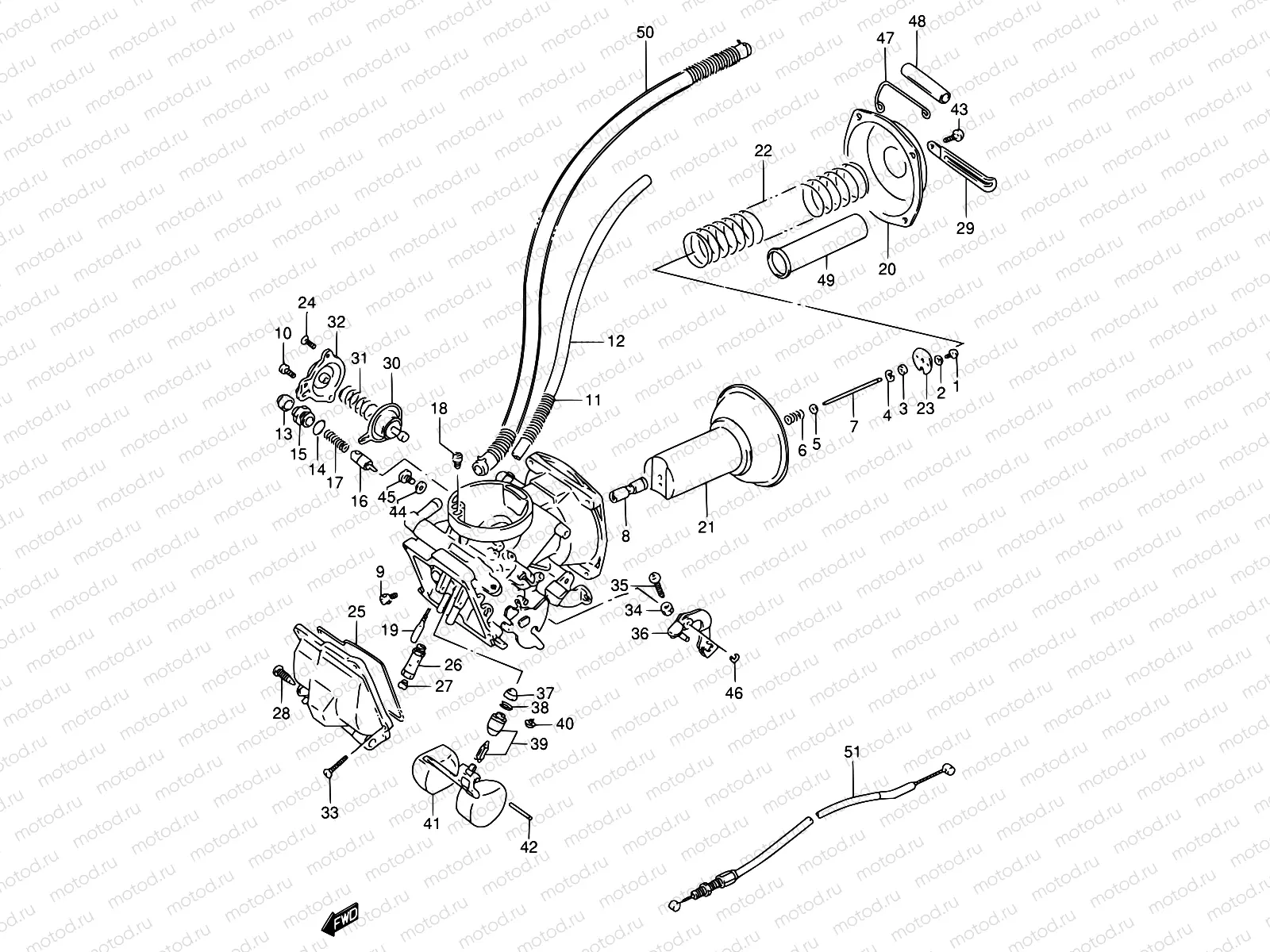 10B - CARBURETOR (FRONT:E18)