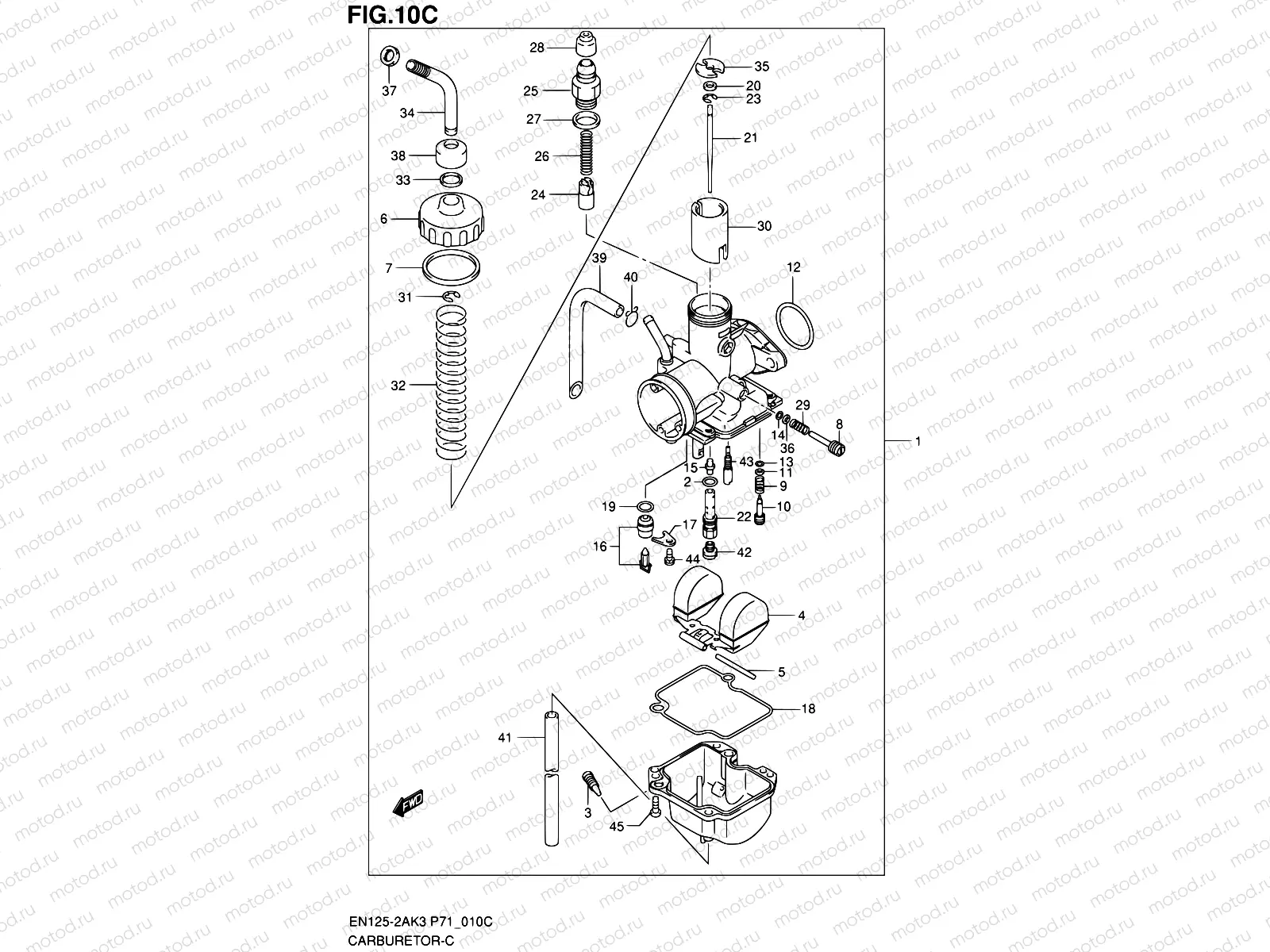 10C - CARBURETOR (EN125HUK7/HUK8)