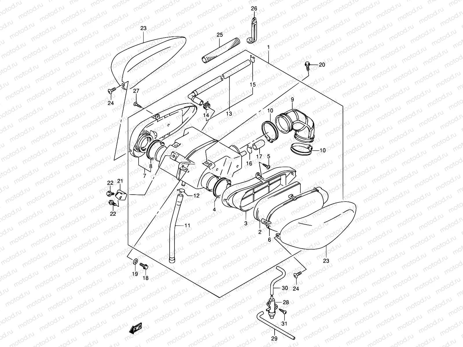 11 - AIR CLEANER (MODEL Y/K1)