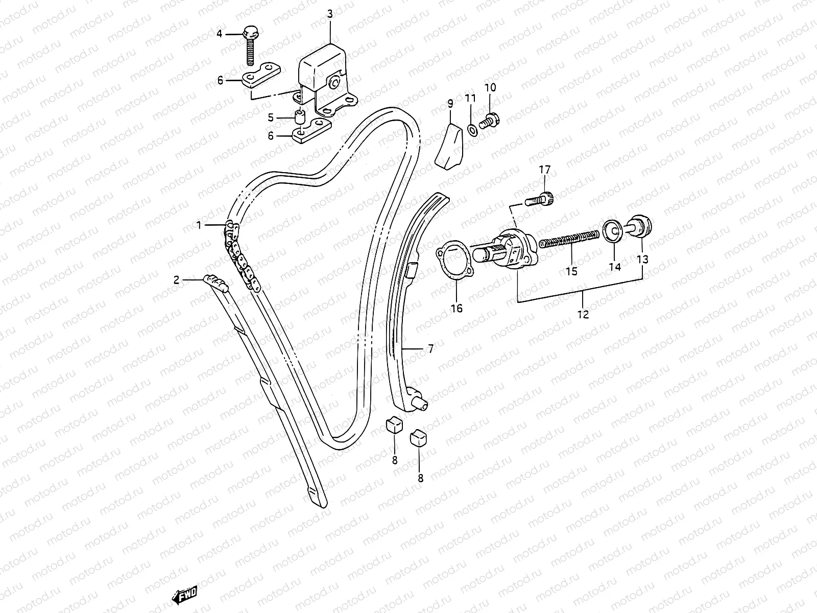 11 - CAM CHAIN (MODEL J/K/L/M/N/P/R/S)