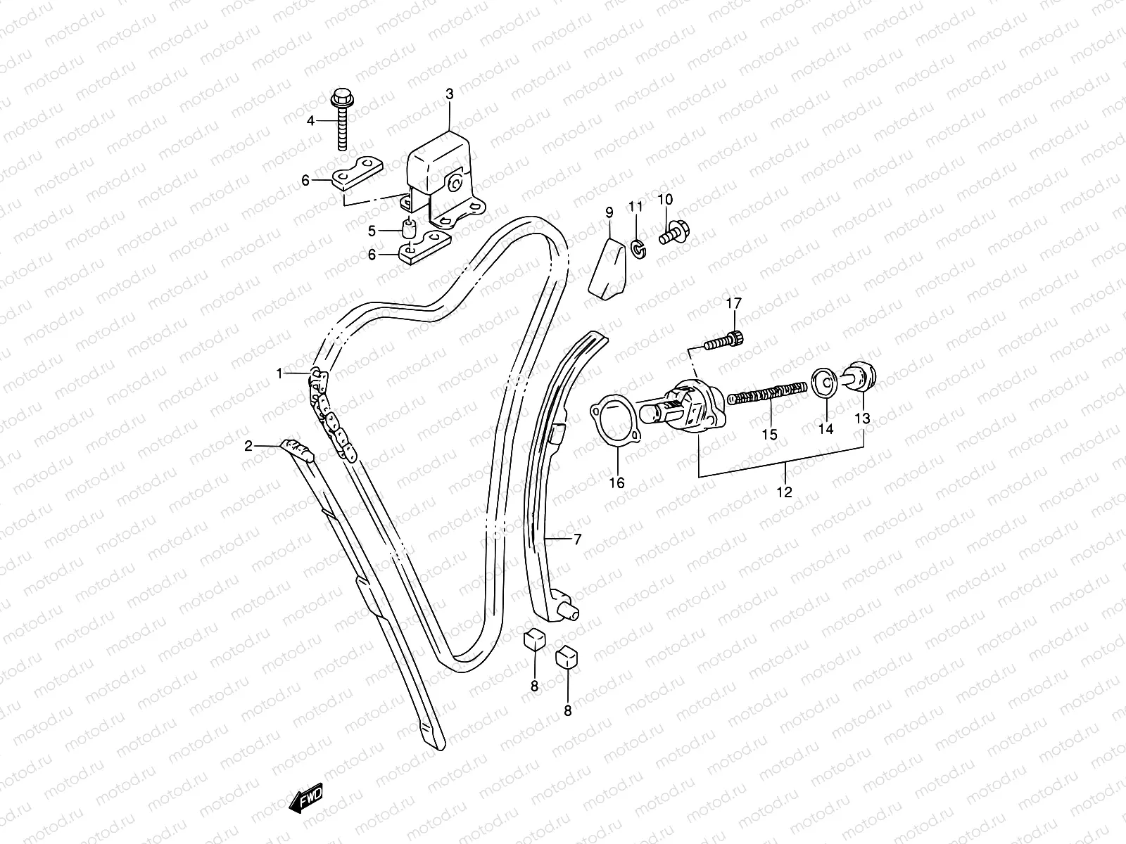 11 - CAM CHAIN (MODEL J/K/L/M/N/P/R/S)