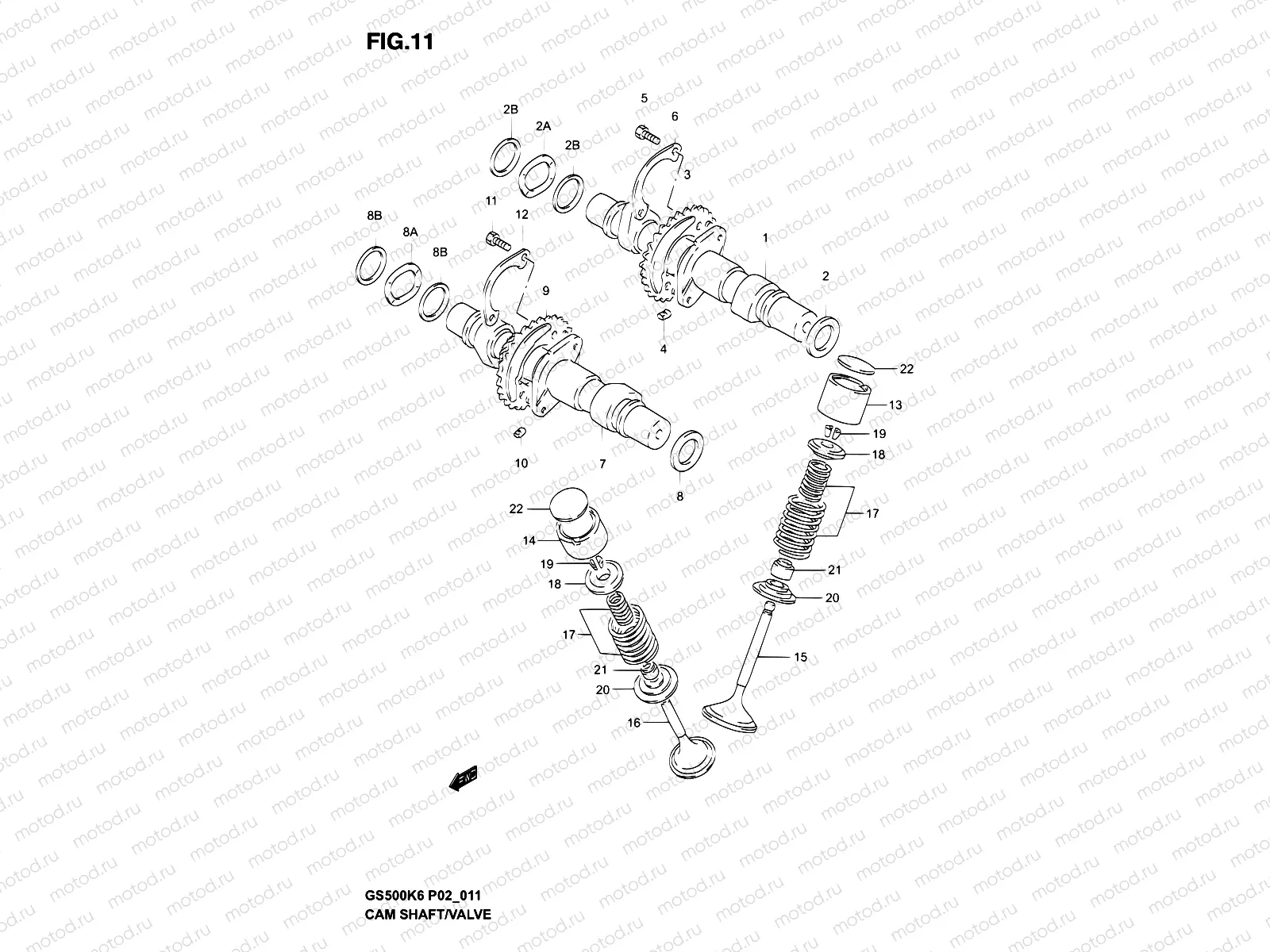 11 - CAMSHAFT-VALVE