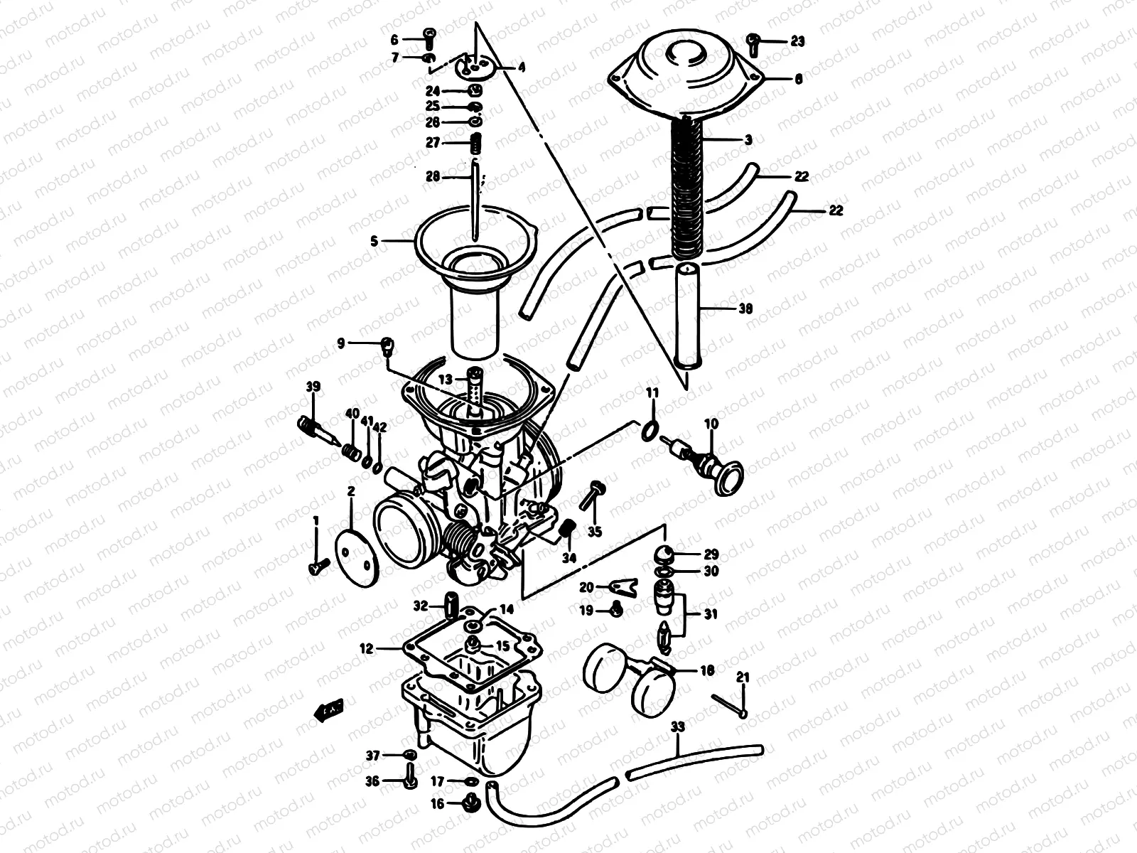 11 - CARBURETOR (DR600SH/SJ/SK E18)
