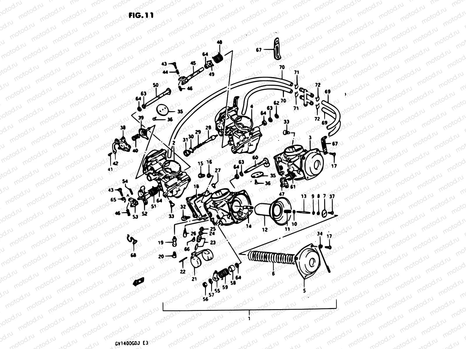 11 - CARBURETOR FOR CALIFORNIA