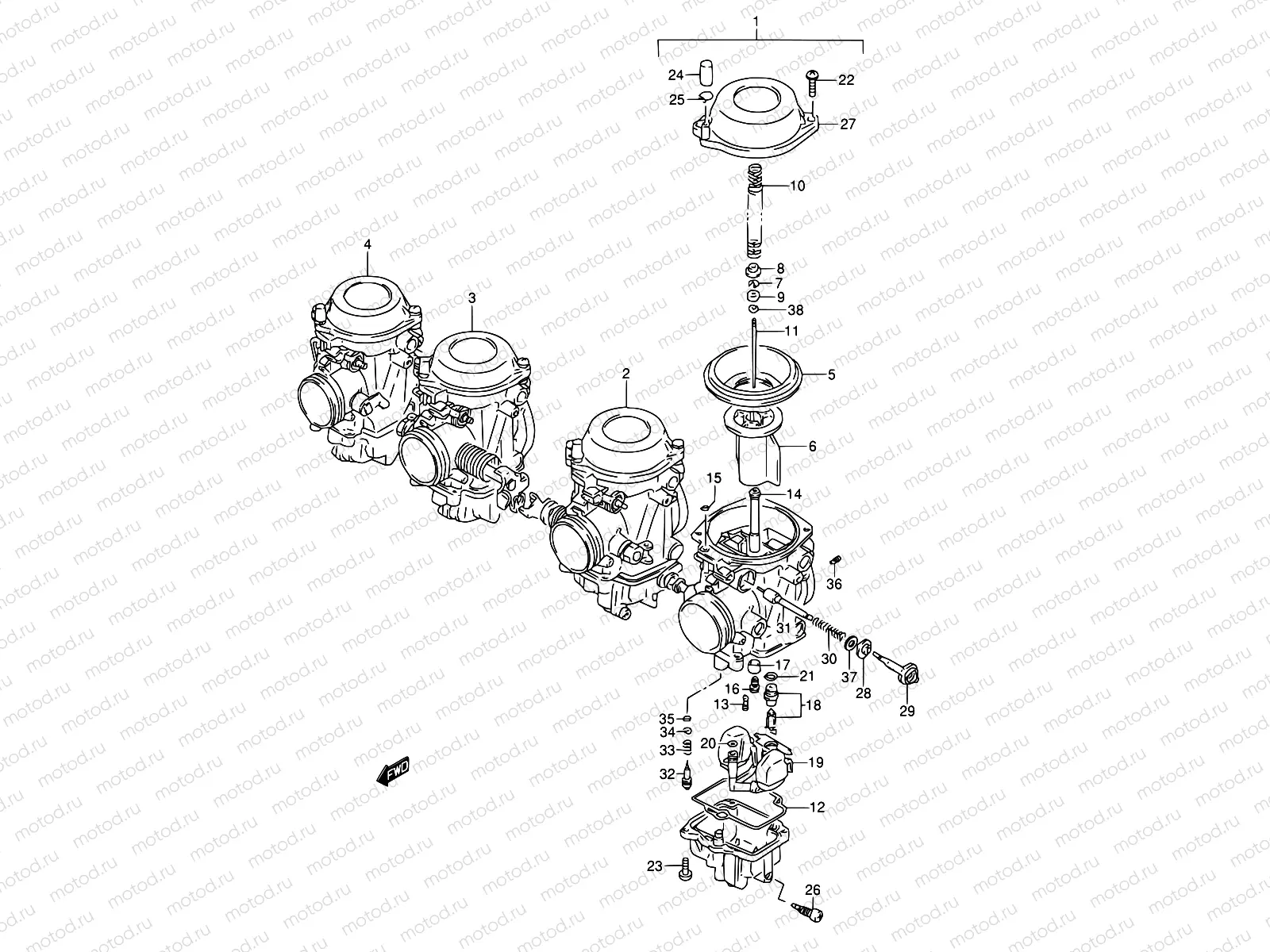 11 - CARBURETOR (MODEL P/R/S/T)