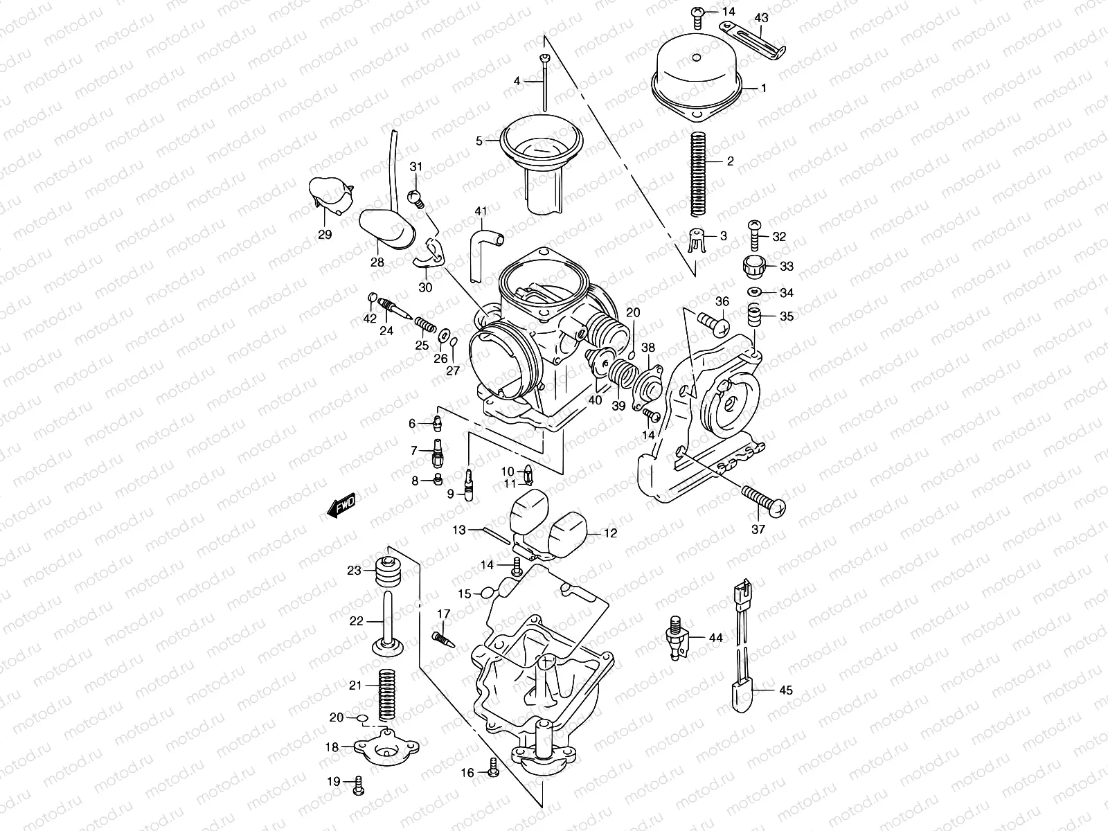 11 - CARBURETOR (MODEL W/X/Y)