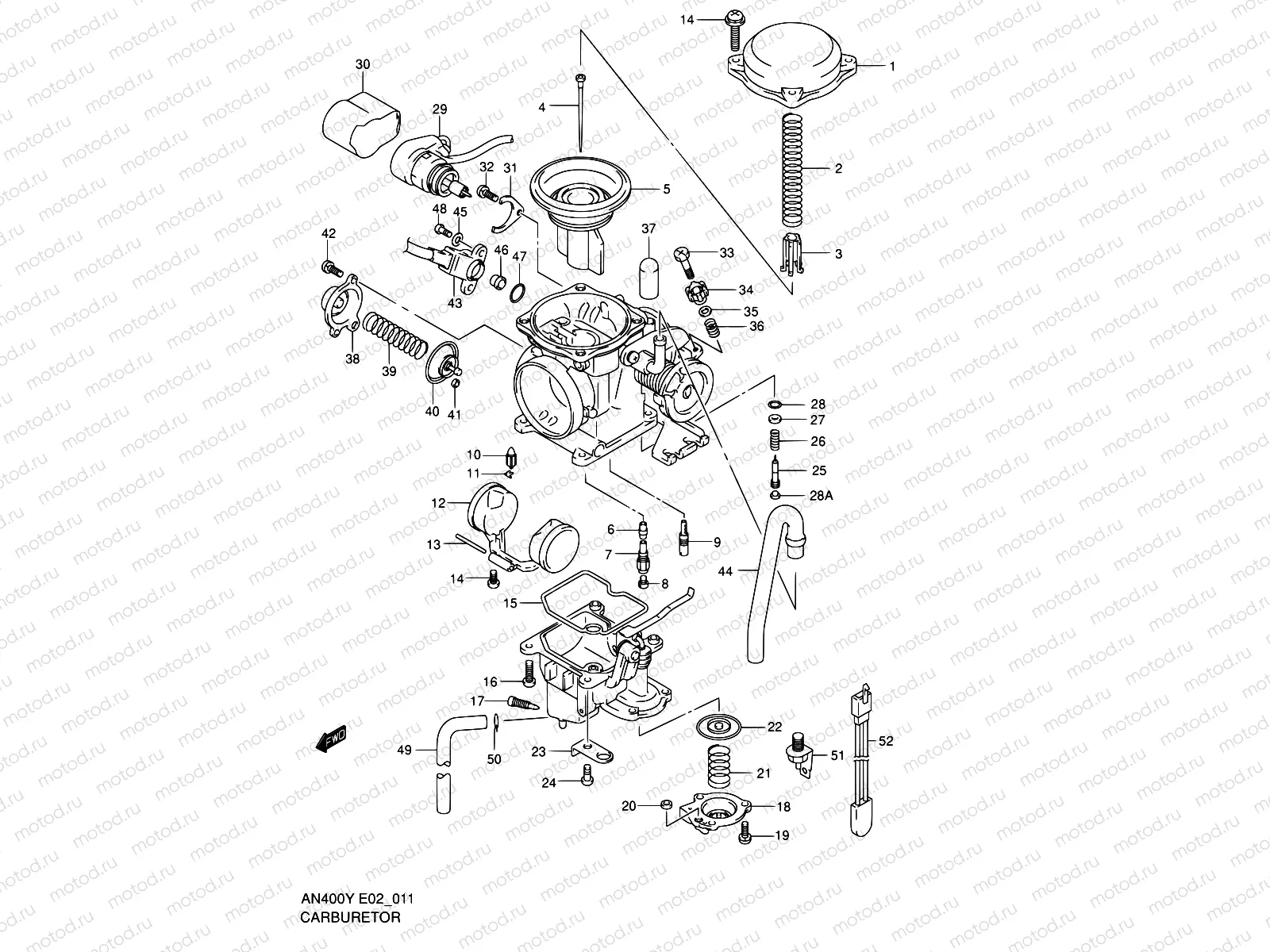 11 - CARBURETOR (MODEL X/Y)