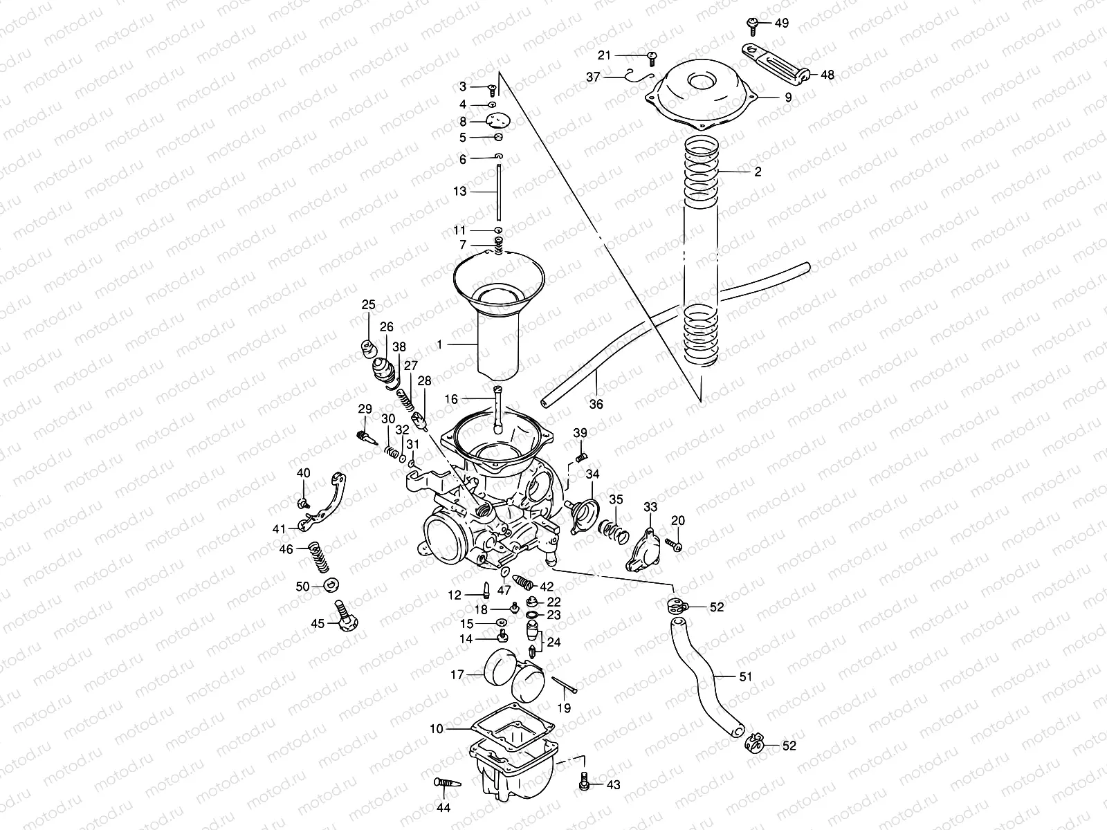 11 - CARBURETOR (REAR)(MODEL N/P/R)