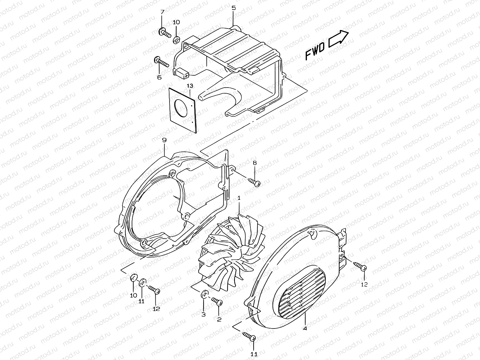 11 - COOLING FAN (MODEL AY50)