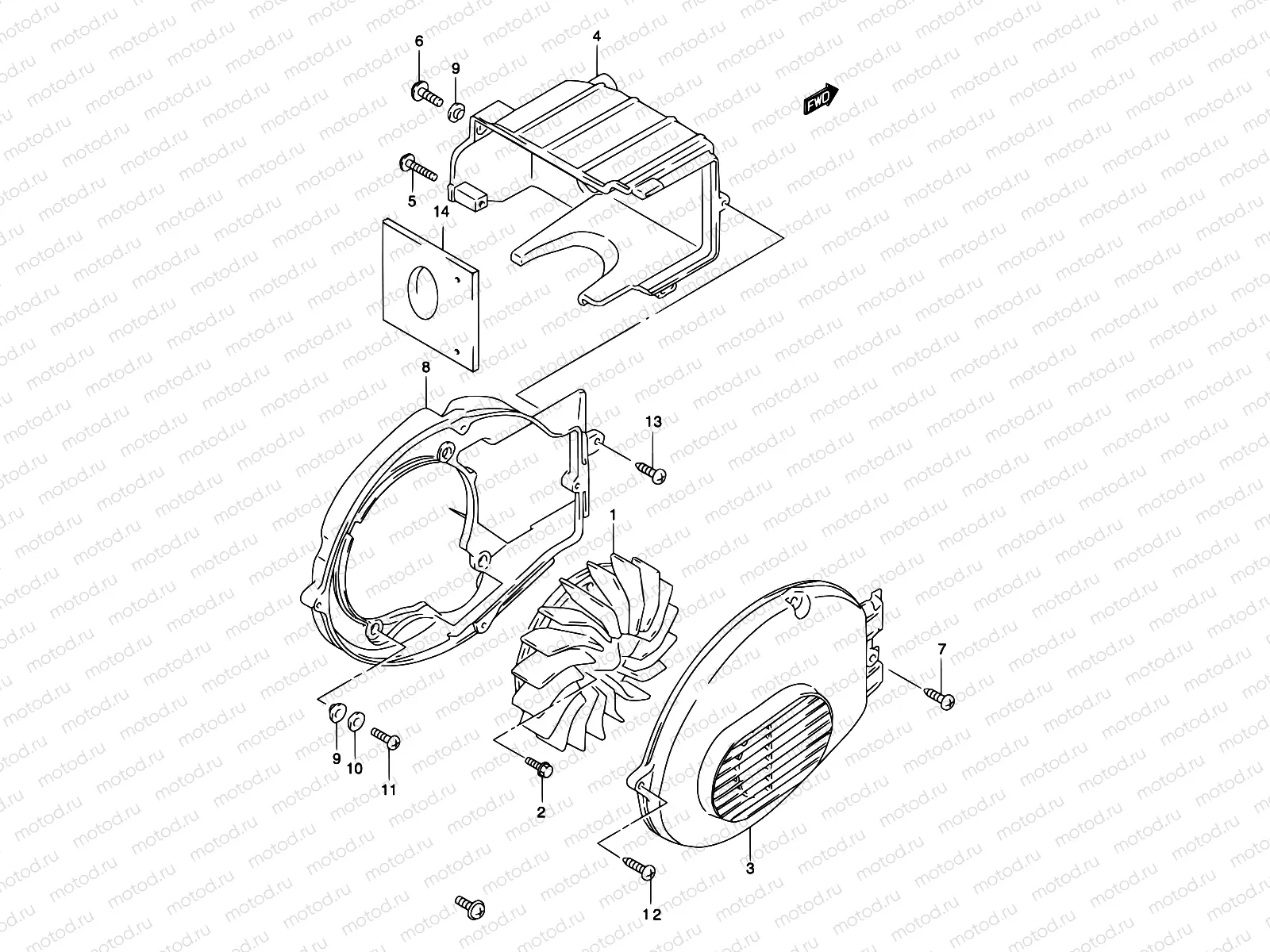 11 - COOLING FAN (MODEL AY50)