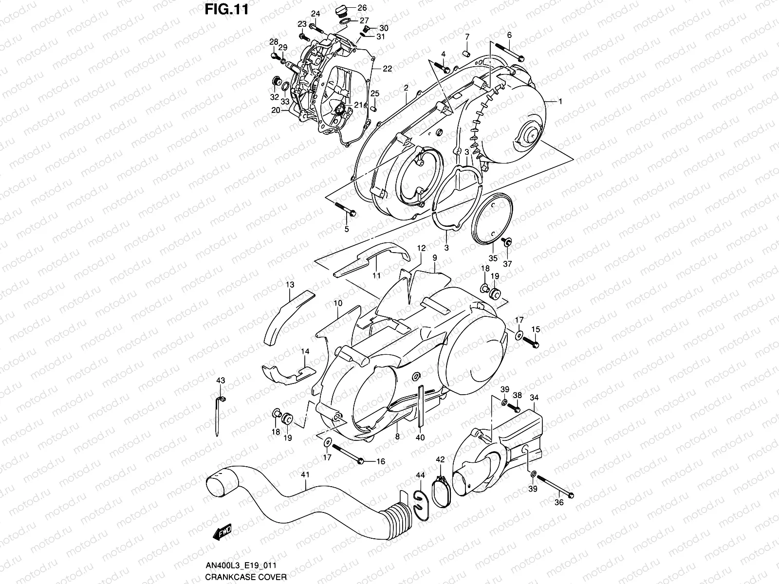 11 - CRANKCASE COVER