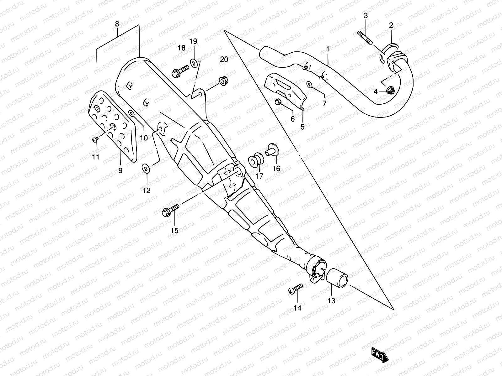 11 - MUFFLER (MODEL K1)