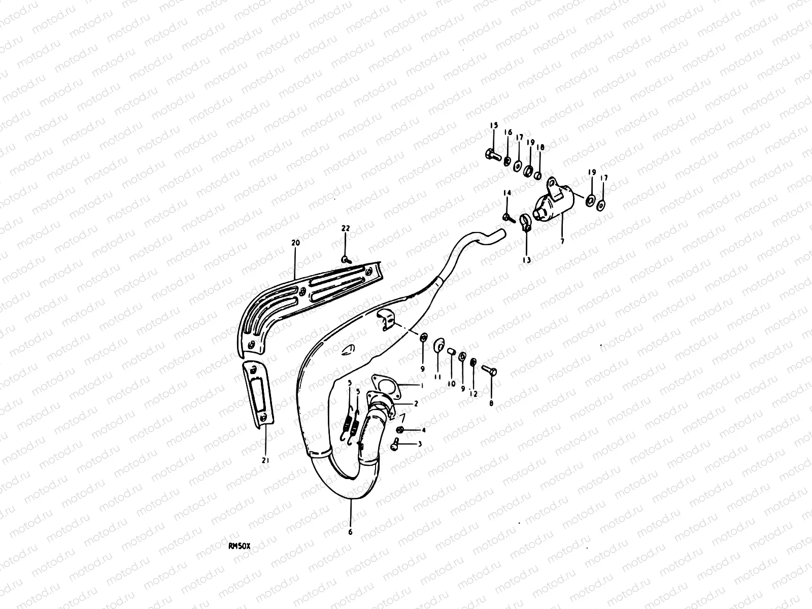 11 - MUFFLER (RM50N, RM50T, RM50X)