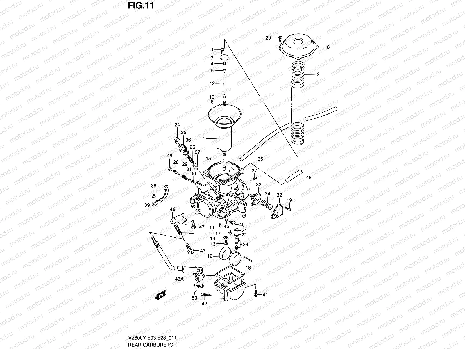 11 - REAR CARBURETOR