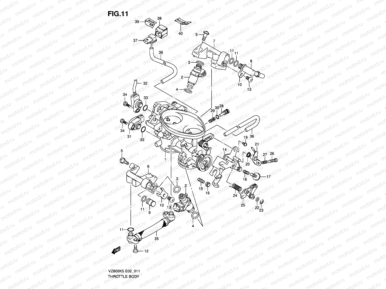 11 - THROTTLE BODY (MODEL K5/K6/K7/K8)