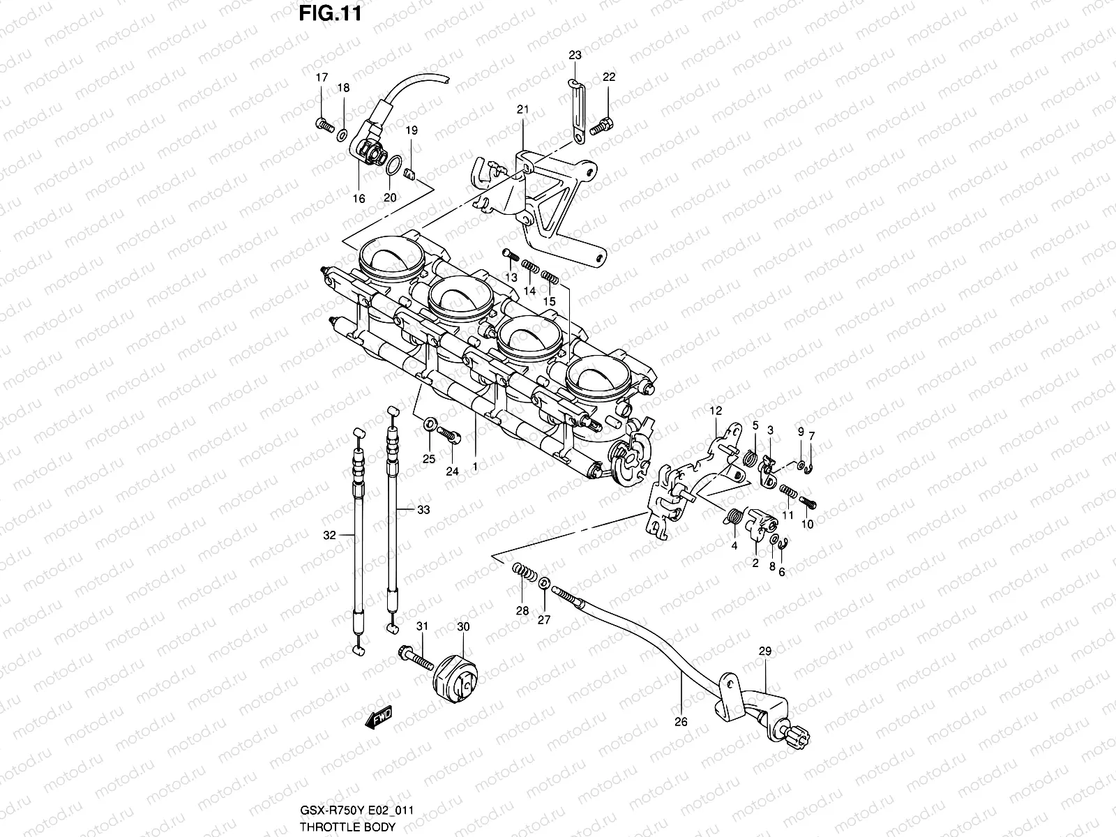 11 - THROTTLE BODY (MODEL Y)