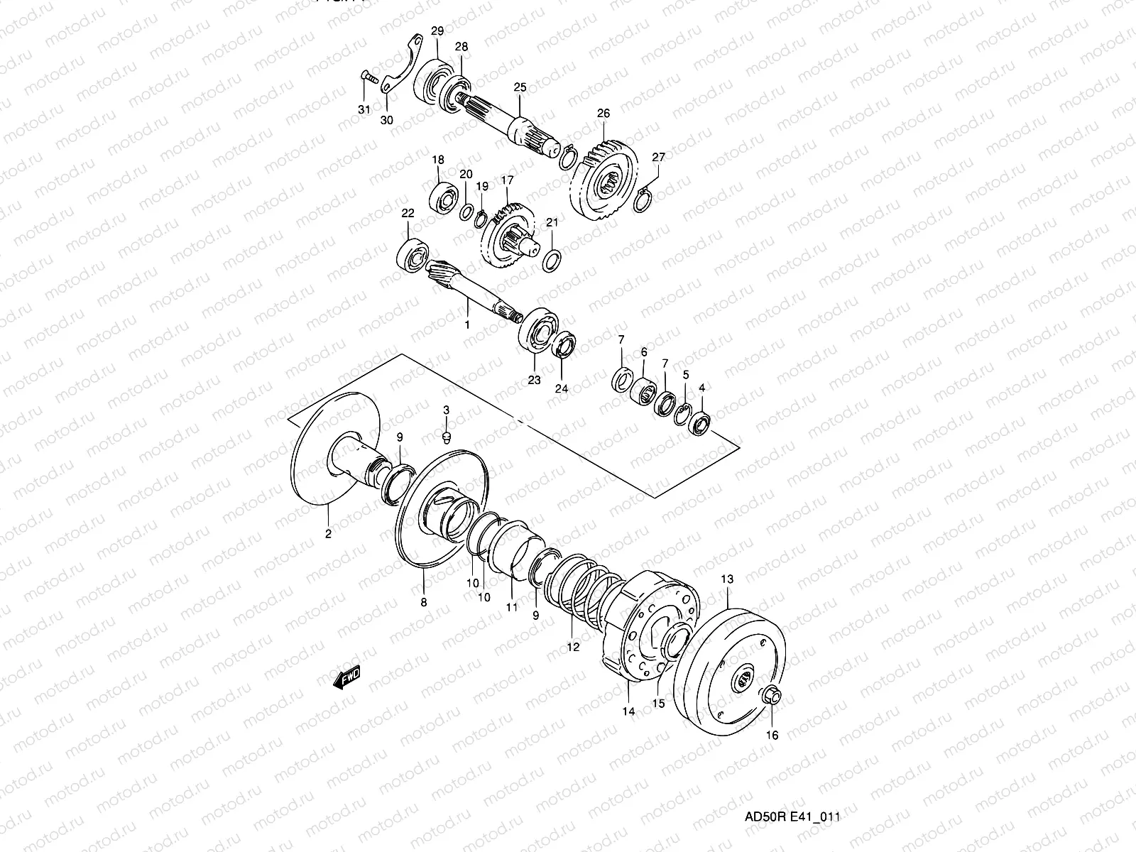 11 - TRANSMISSION (2) (E06,E41:%E.NO.240954)