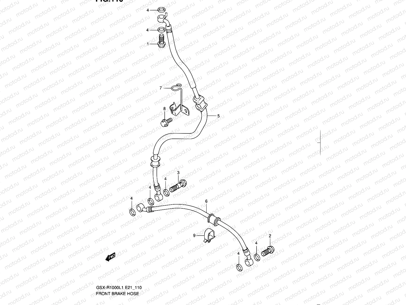 110 - FRONT BRAKE HOSE