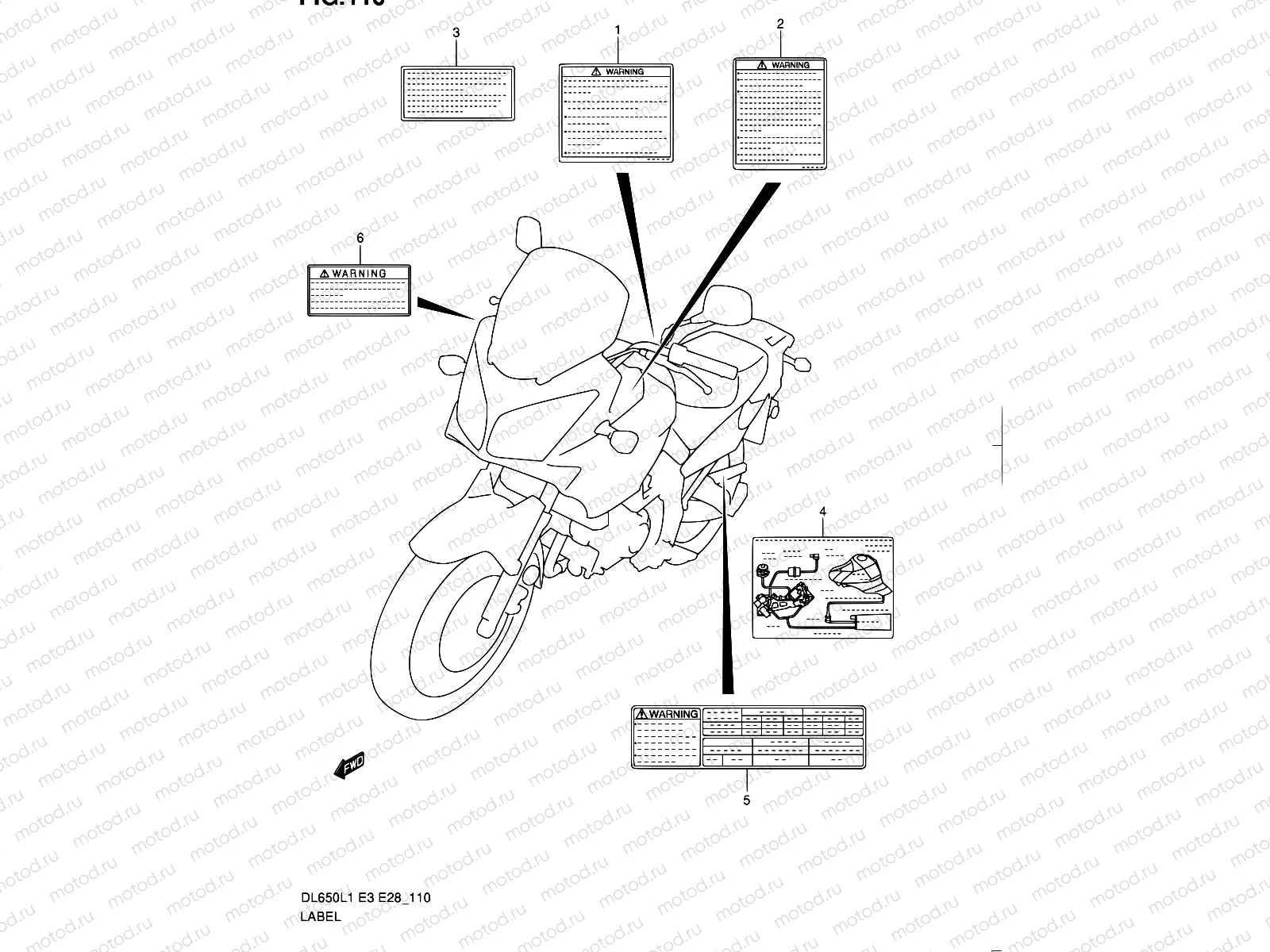 110 - LABEL (DL650L1 E33)