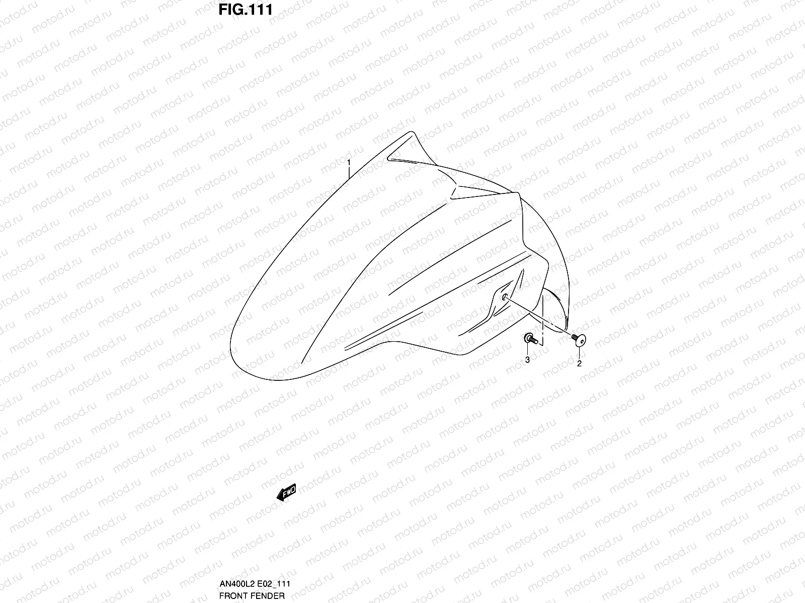 111 - FRONT FENDER (AN400ZAL2 E51)