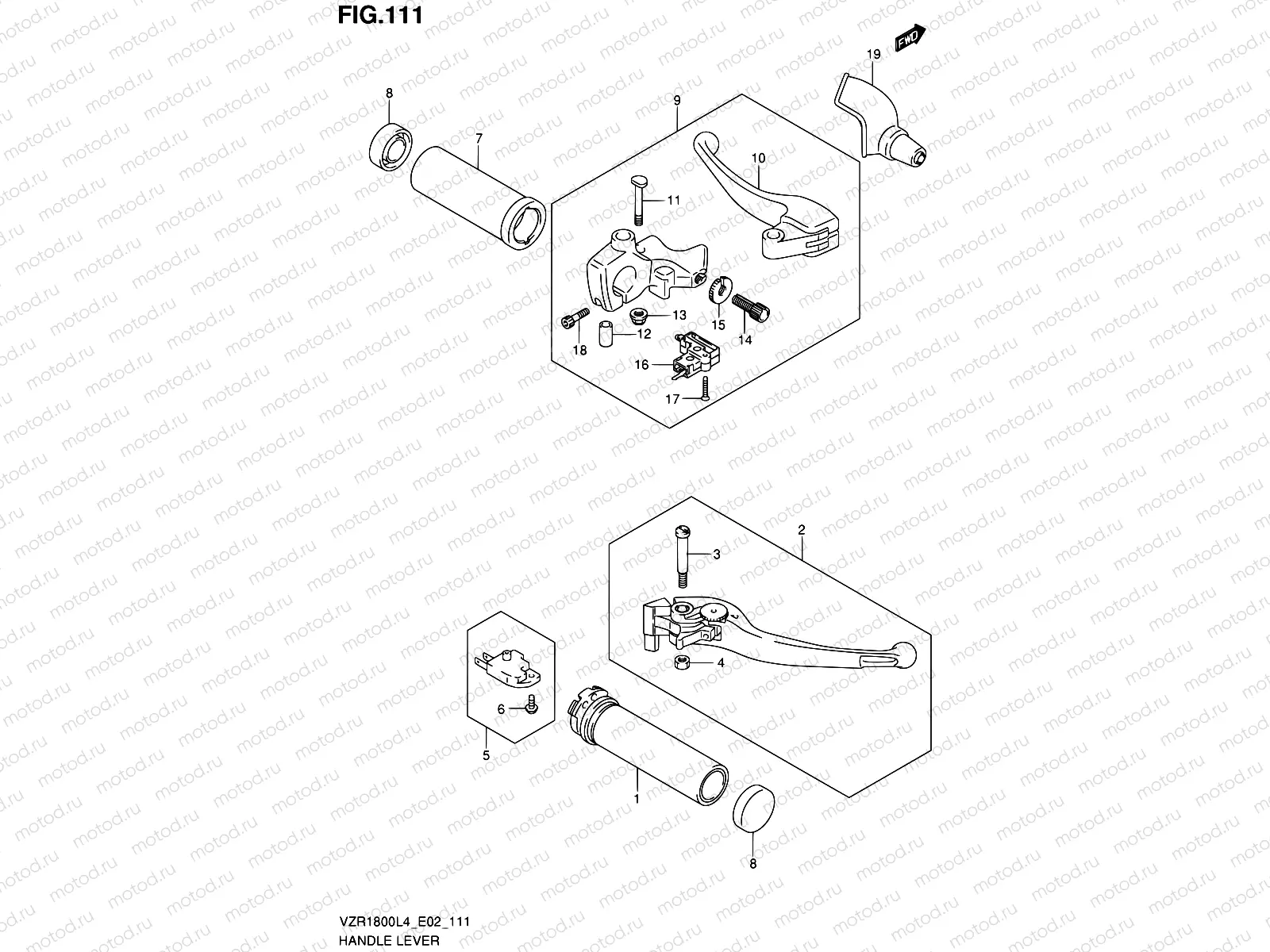 111 - HANDLE LEVER (VZR1800ZUFL4 E19)