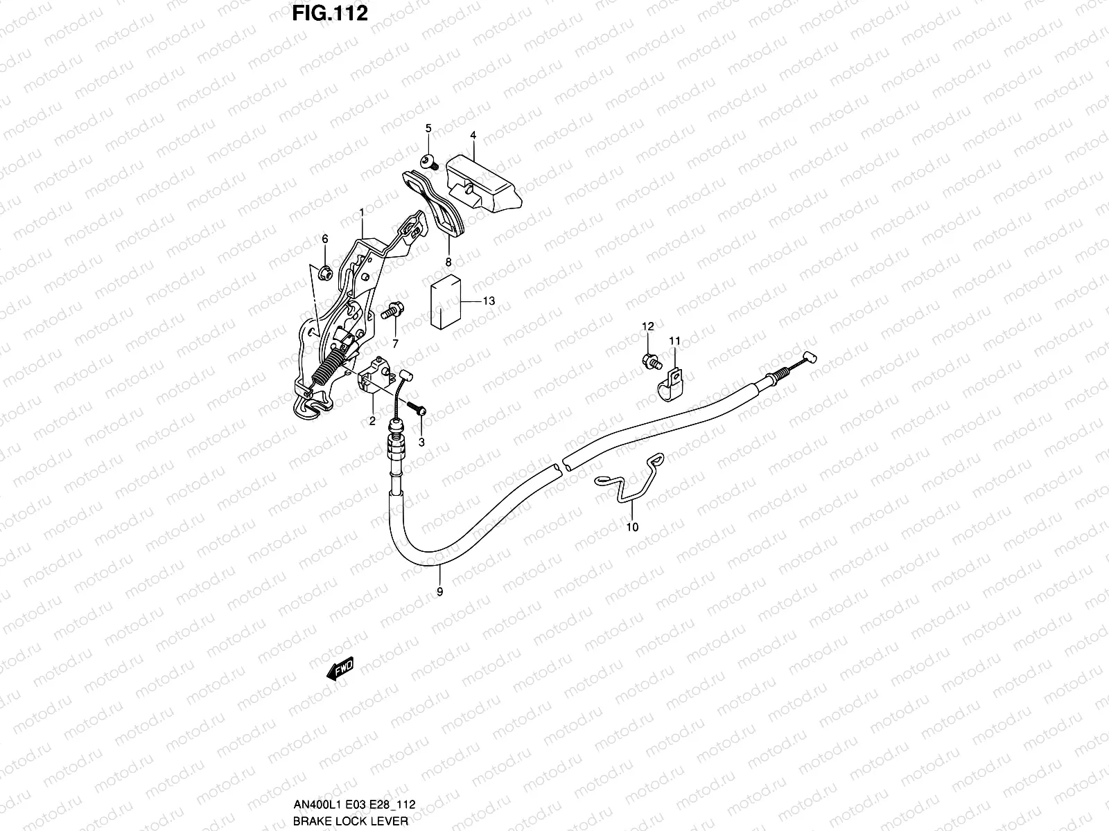 112 - BRAKE LOCK LEVER