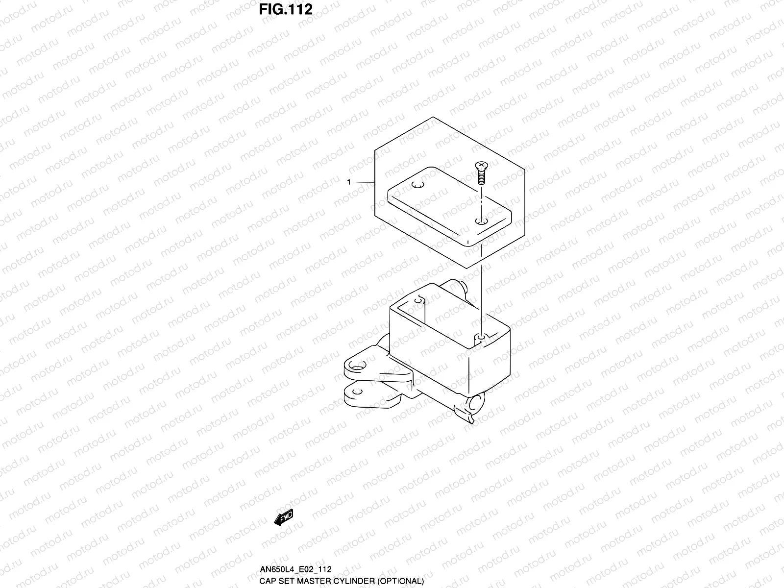 112 - CAP SET MASTER CYLINDER (OPTIONAL)
