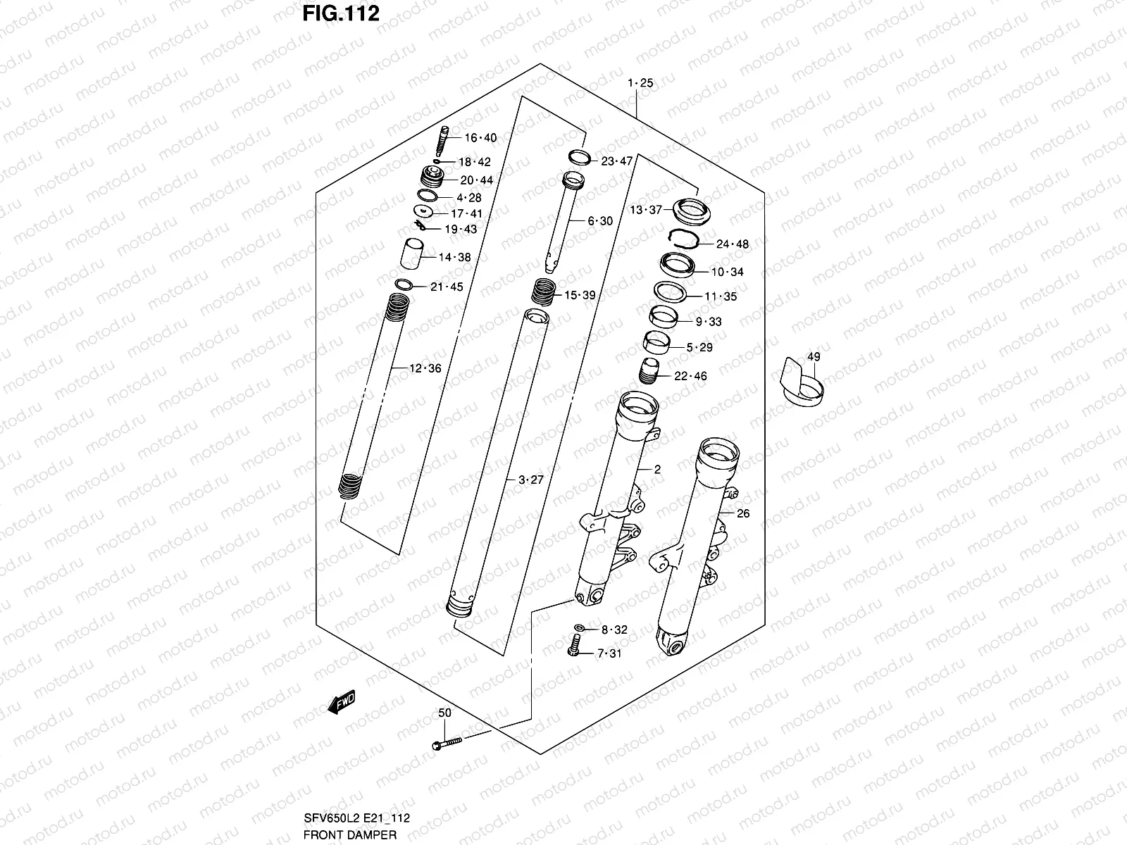 112 - FRONT DAMPER (SFV650UL2 E24)