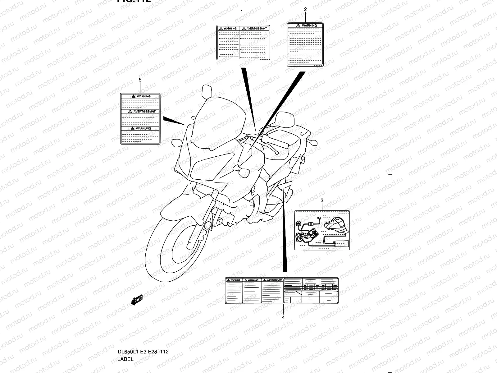 112 - LABEL (DL650AL1 E28)