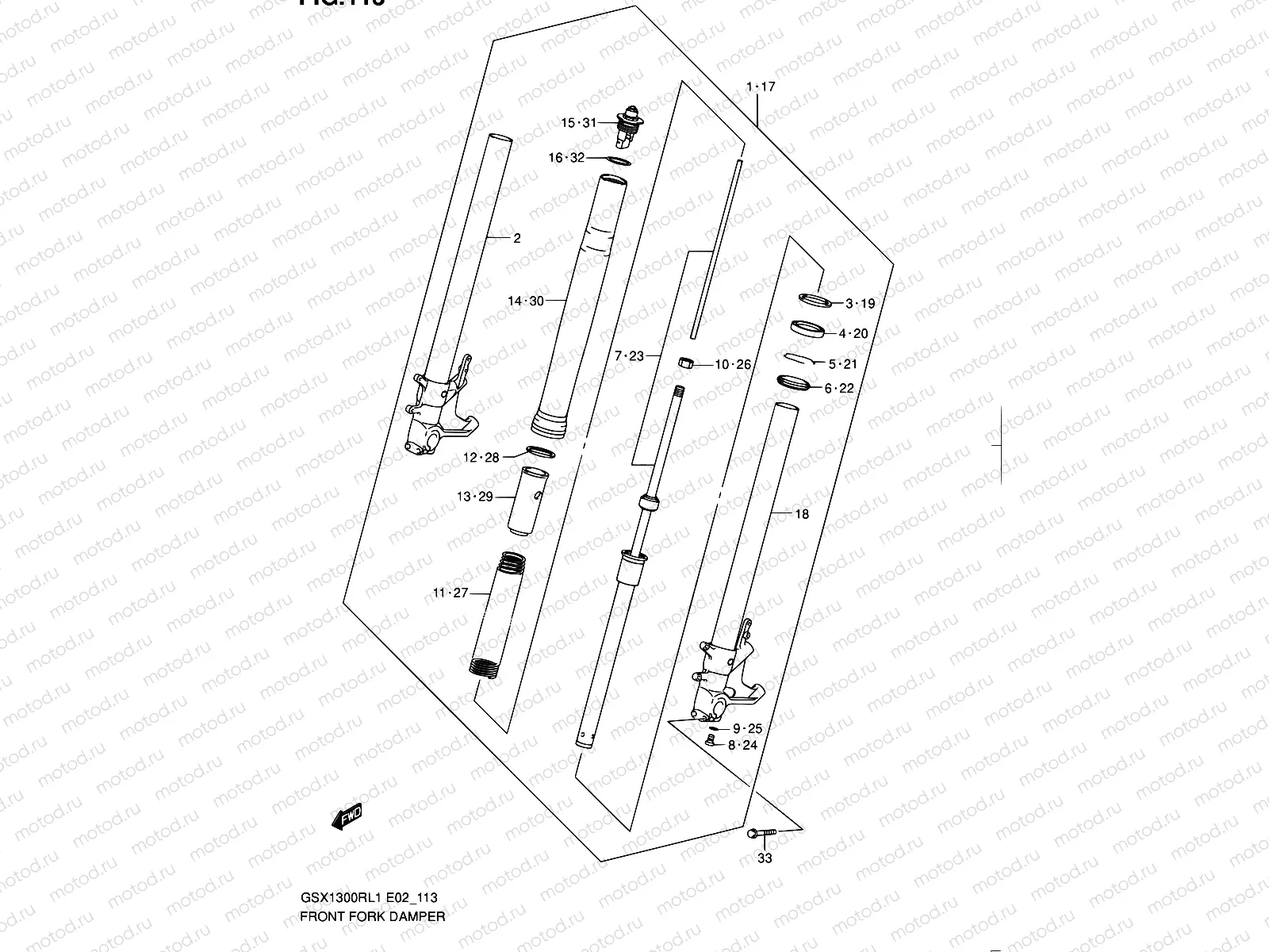 113 - FRONT FORK DAMPER