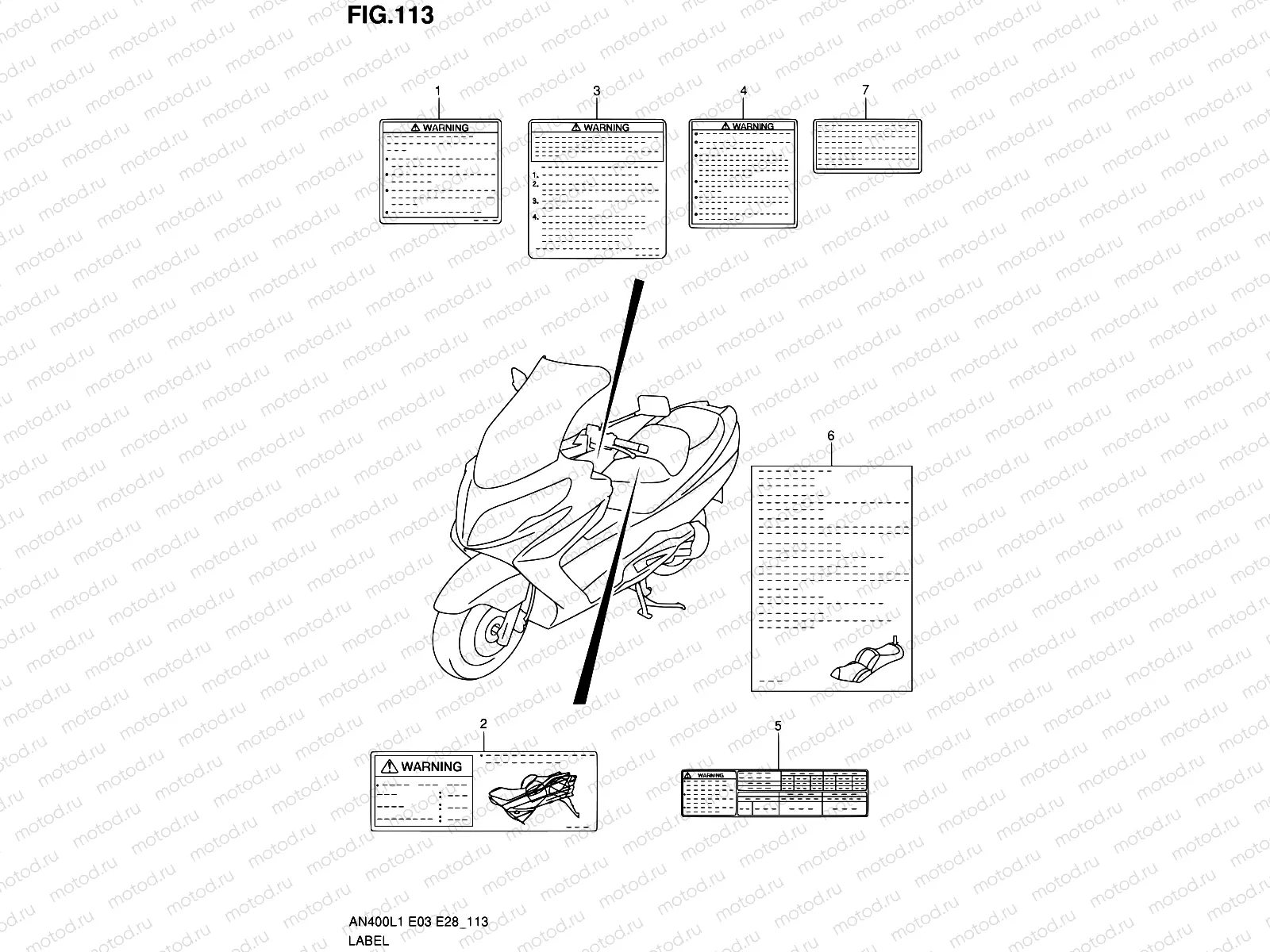 113 - LABEL (AN400L1 E03)