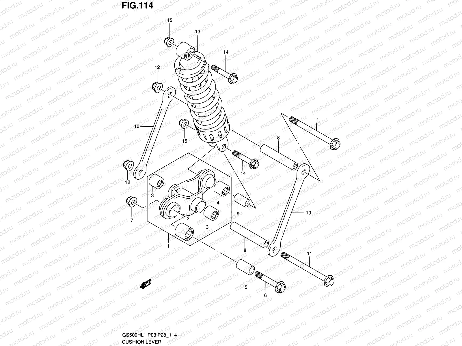114 - CUSHION LEVER