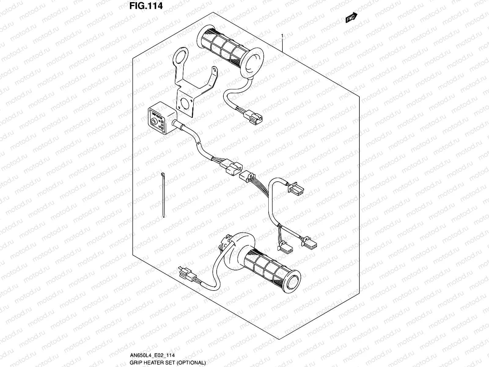 114 - GRIP HEATER SET (OPTIONAL) (AN650L4 E02)