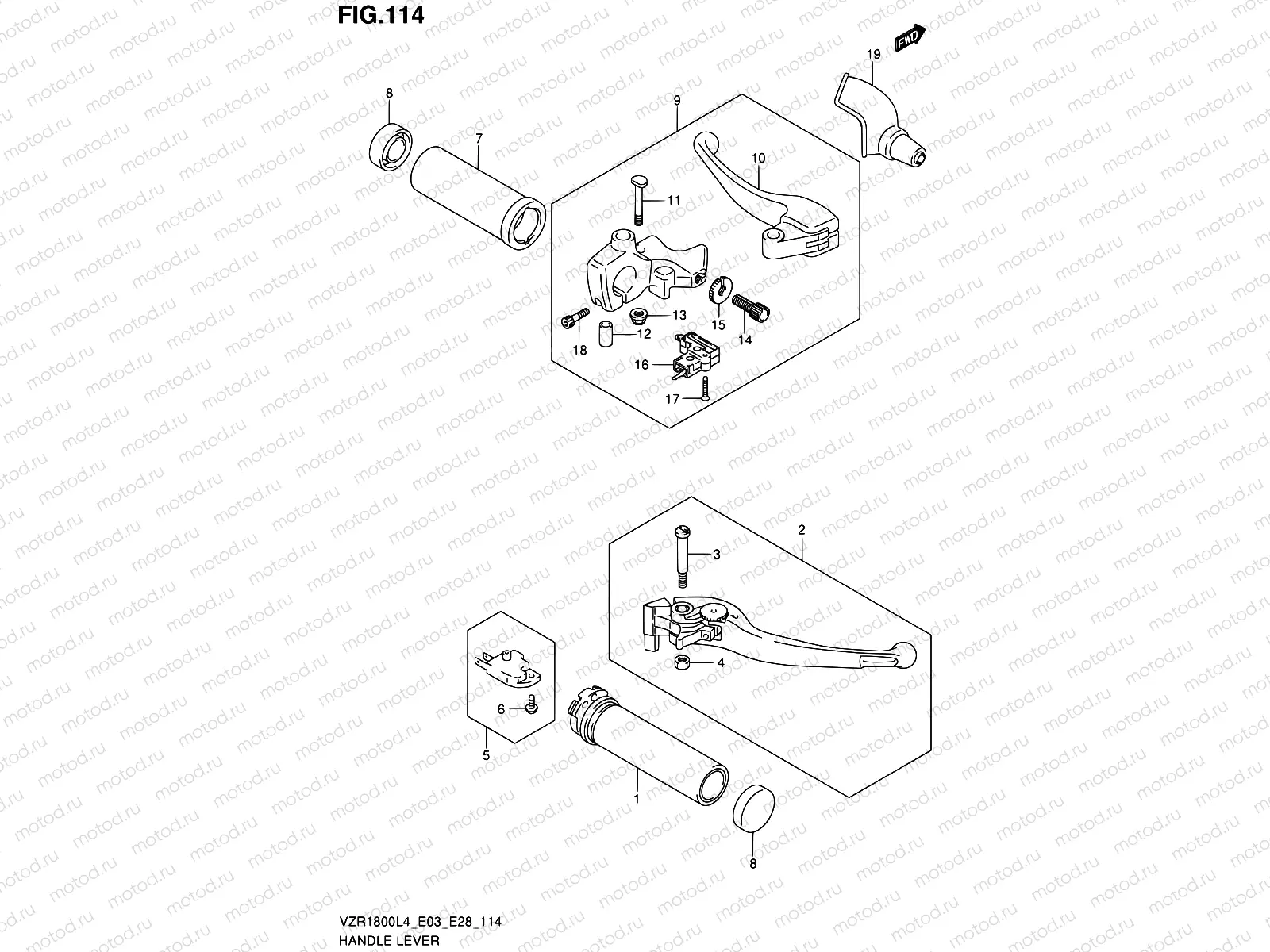 114 - HANDLE LEVER (VZR1800L4 E28)