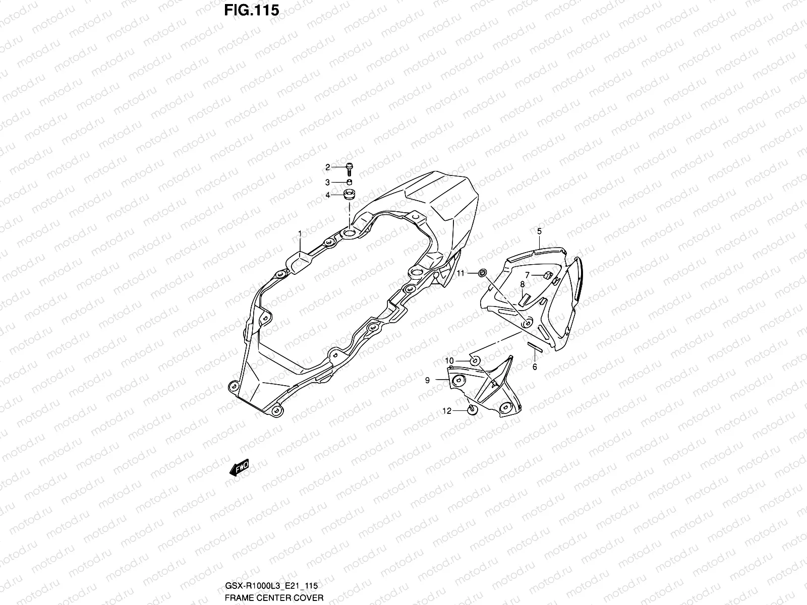 115 - FRAME CENTER COVER (GSX-R1000ZL3 E21)