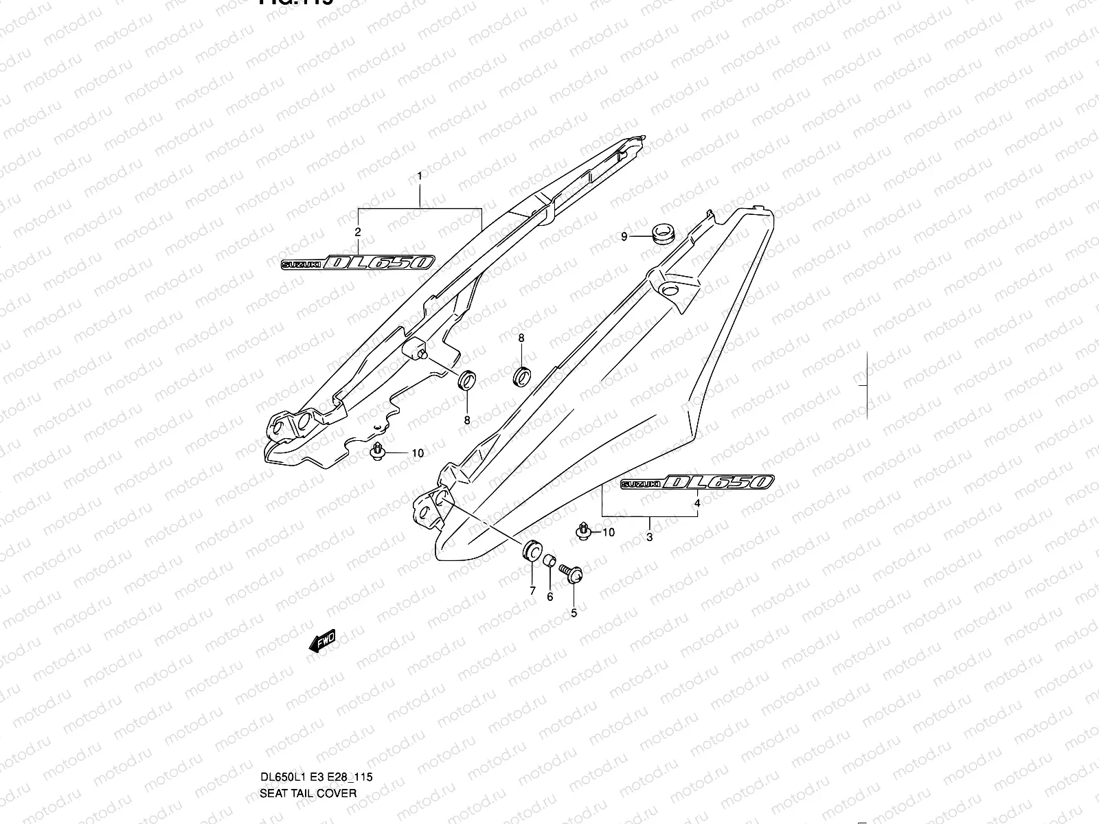 115 - SEAT TAIL COVER