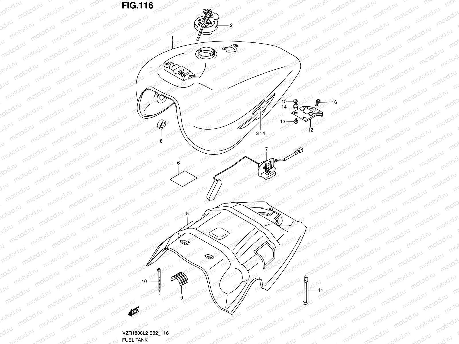 116 - FUEL TANK (VZR1800L2 E24)