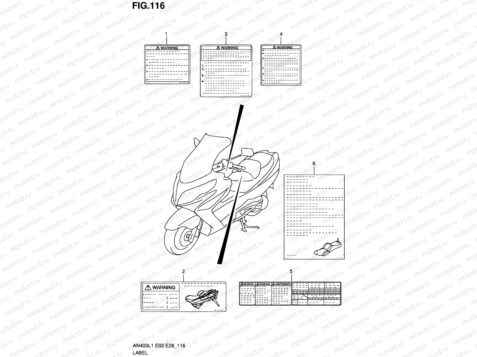 116 - LABEL (AN400ZAL1 E28)