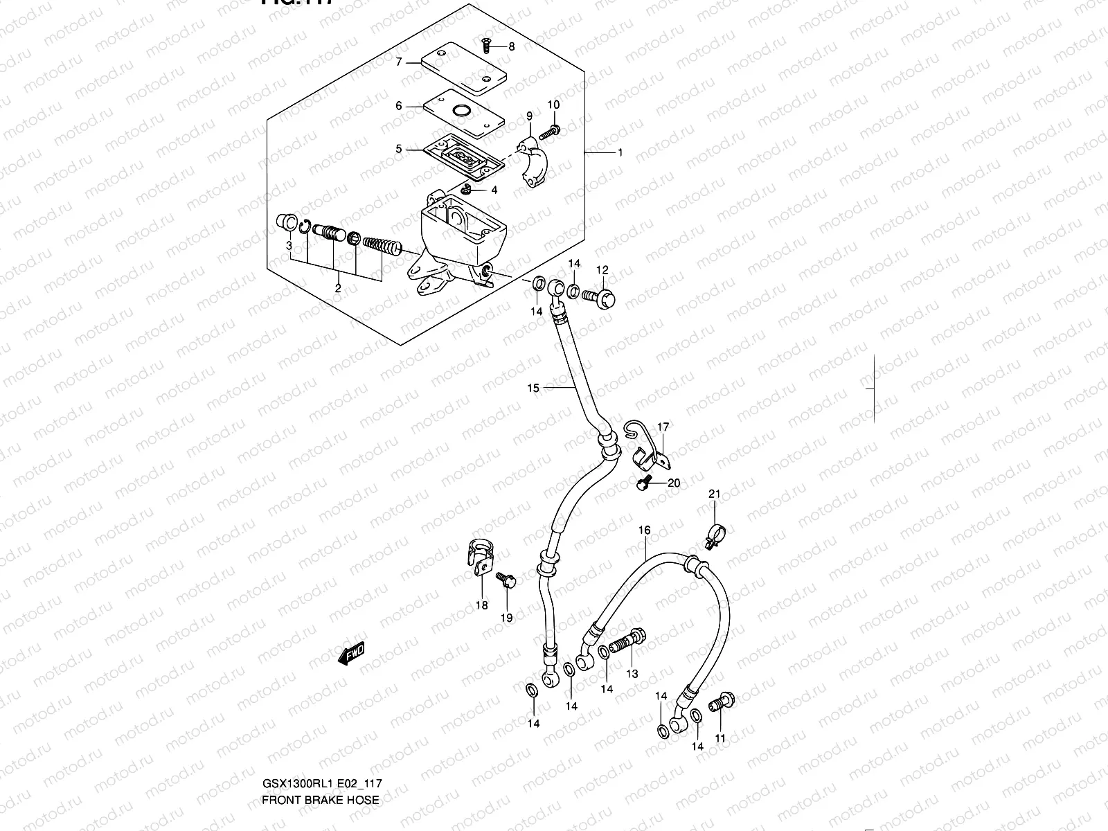 117 - FRONT BRAKE HOSE