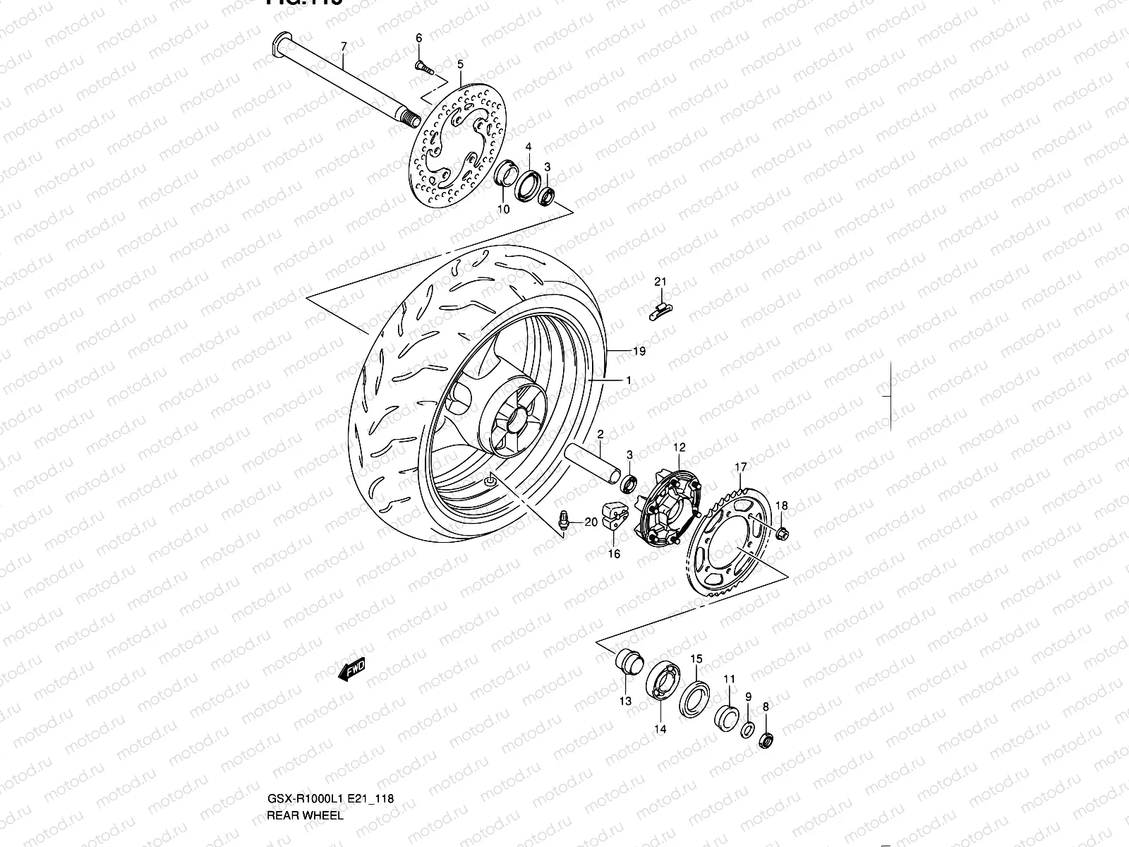 118 - REAR WHEEL