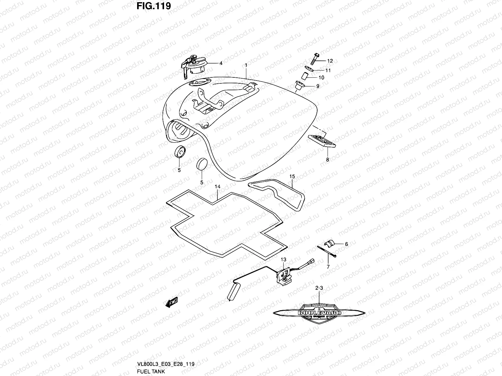 119 - FUEL TANK (VL800L3 E03)