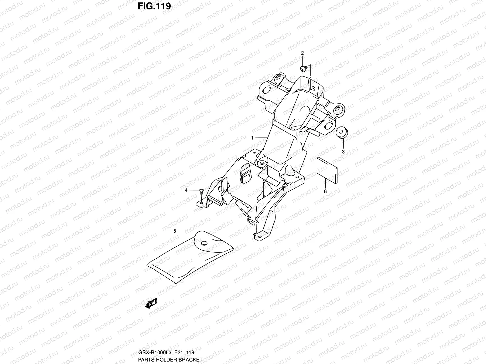 119 - PARTS HOLDER BRACKET