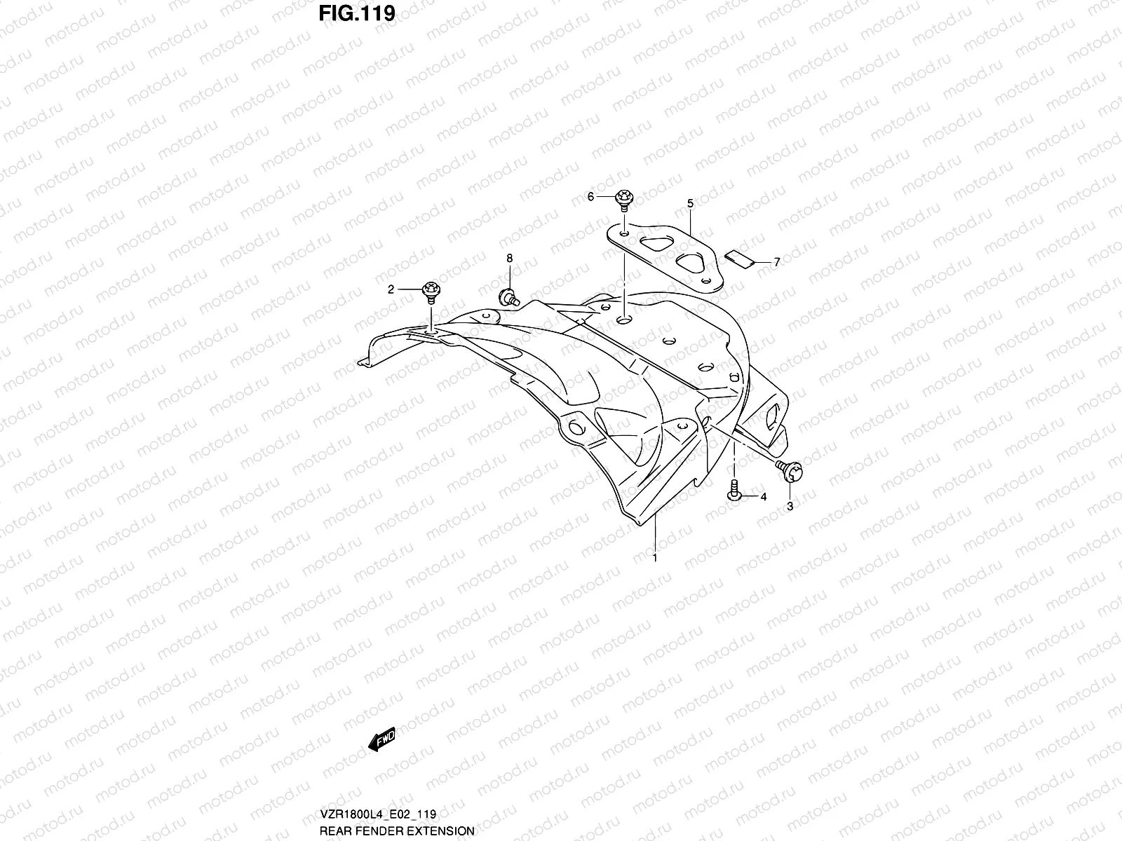 119 - REAR FENDER EXTENSION