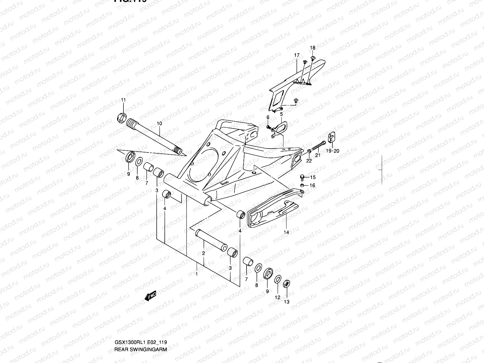 119 - REAR SWINGING ARM