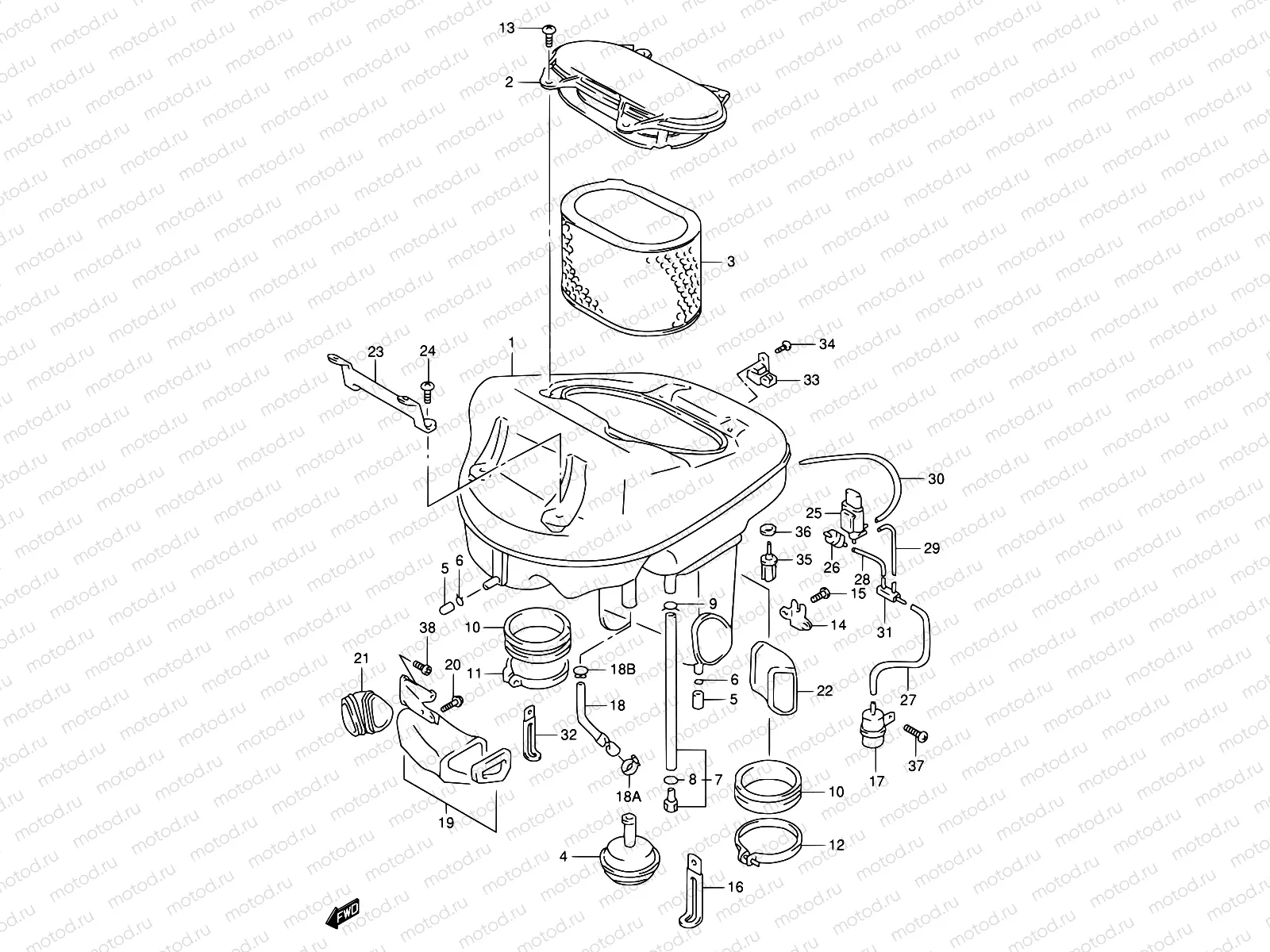 11A - AIR CLEANER (MODEL W/X/Y/K1)