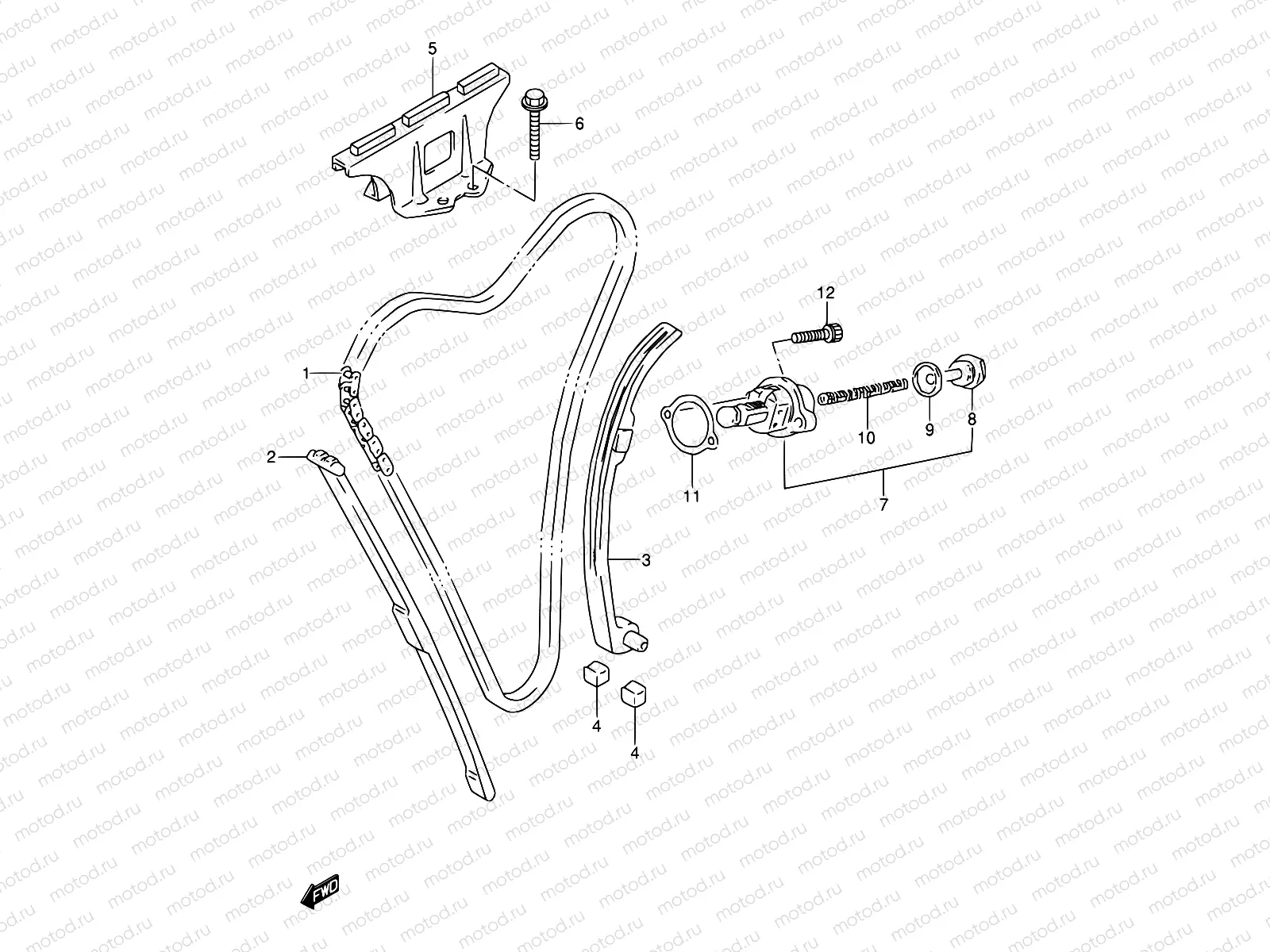 11A - CAM CHAIN (MODEL T)